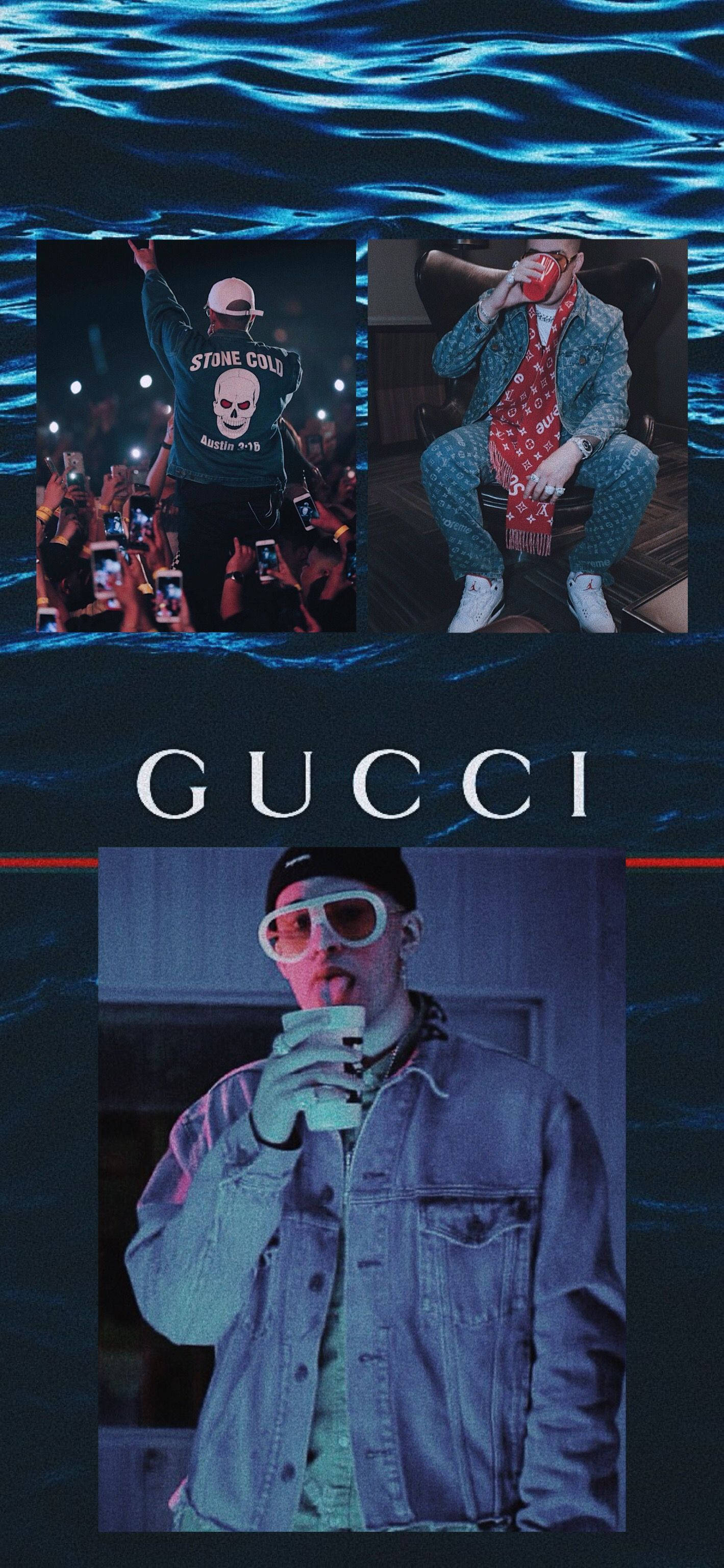 Постер Bad Bunny Gucci Обои