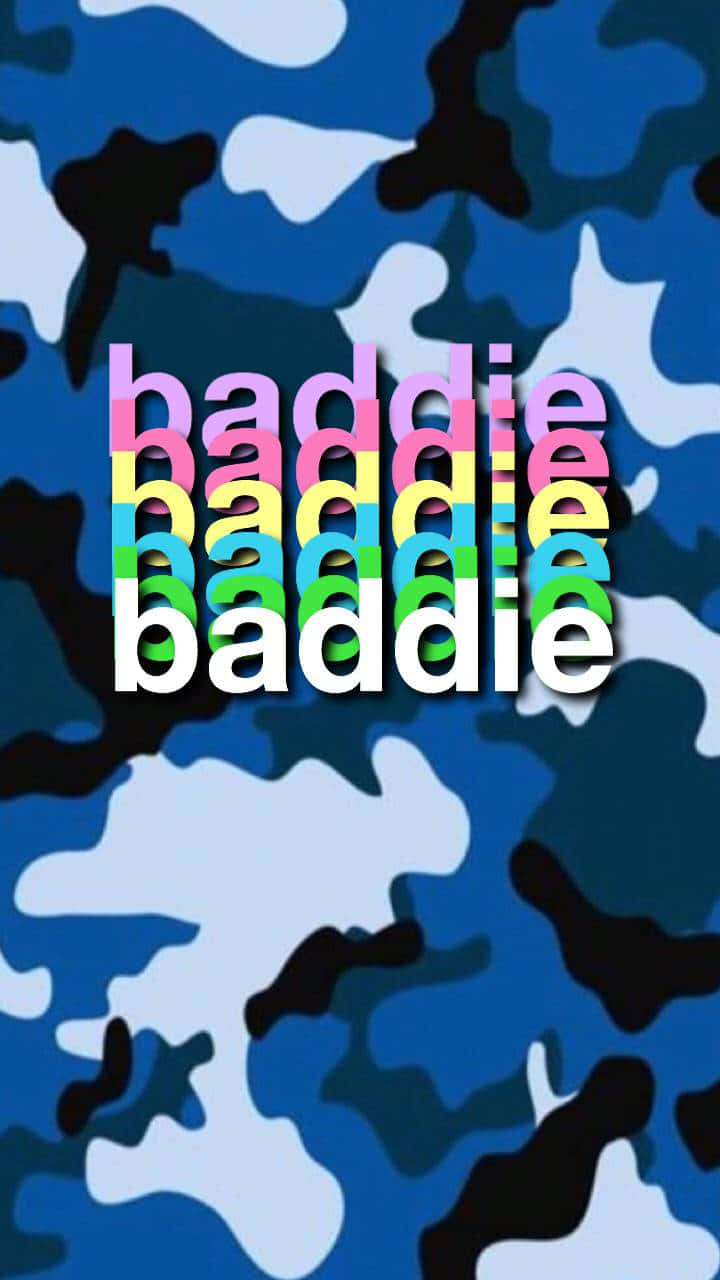 Синий камуфляж Baddie Обои