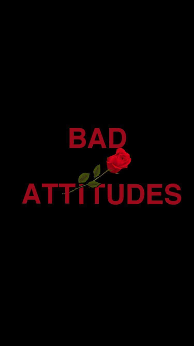 Baddie Attitudes и красная роза для iPhone Обои