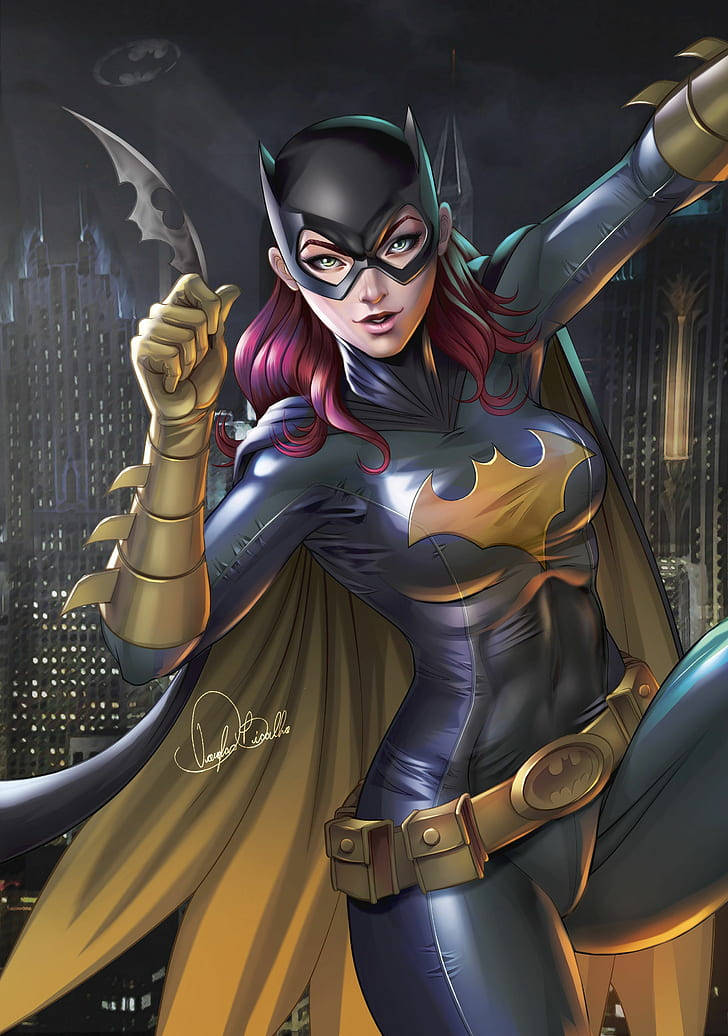 Бэтгёрл позирует для Batman Arkham Knight iPhone Обои