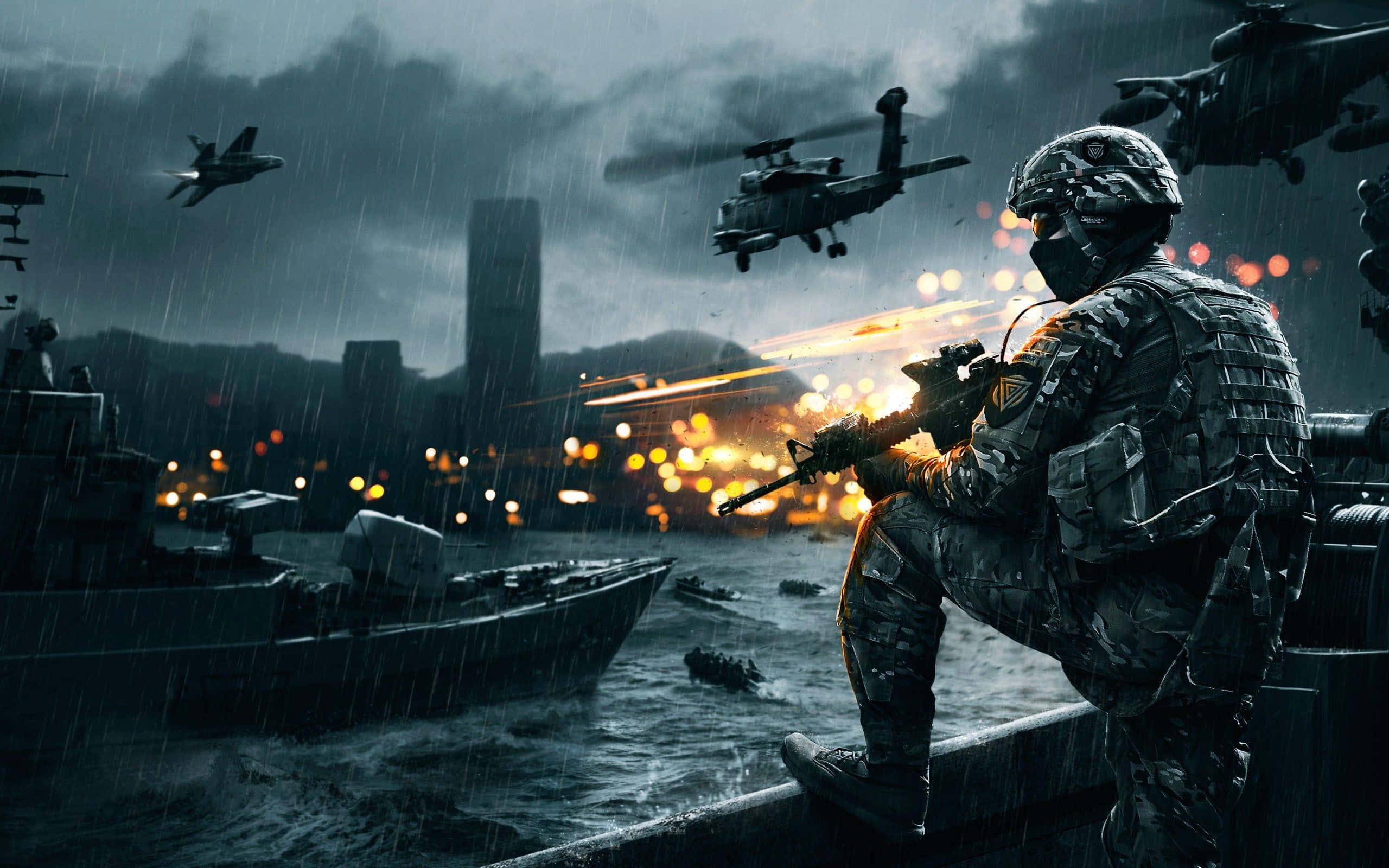 Battlefield 4 Военная техника на побережье Обои