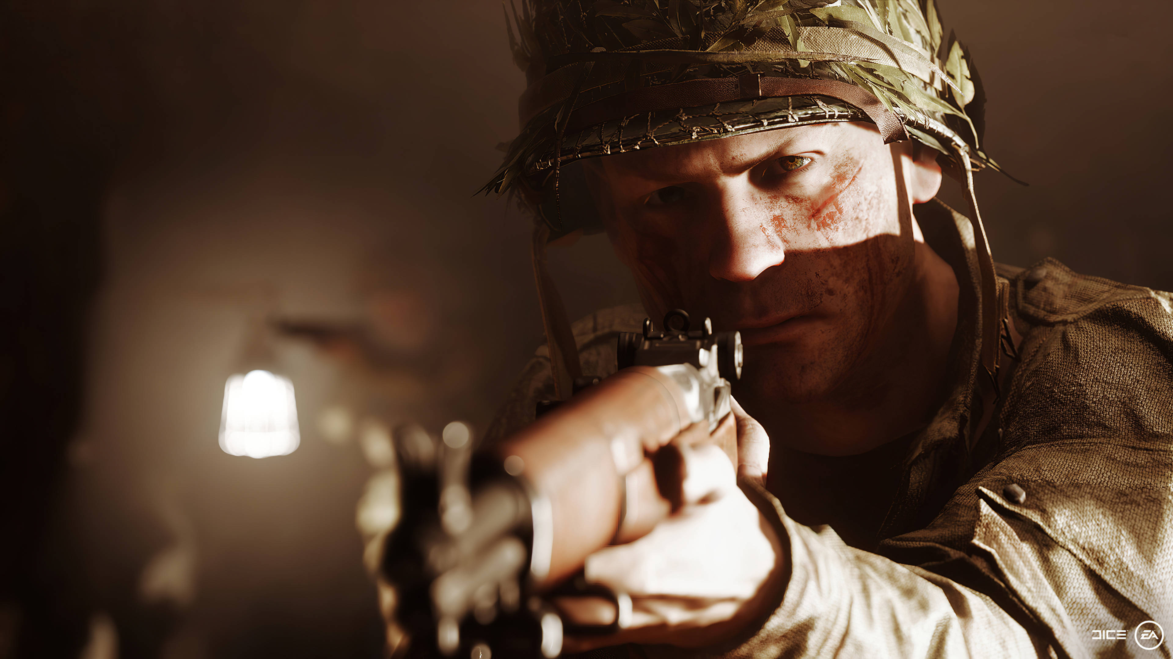 Battlefield 5 4K Крупный план с оружием Обои