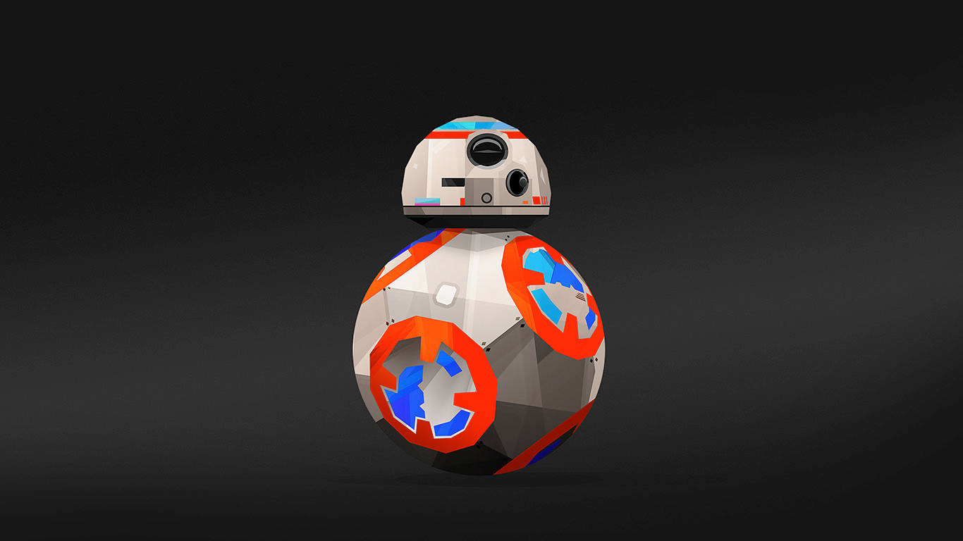 Дроид BB8 с красными кругами Обои