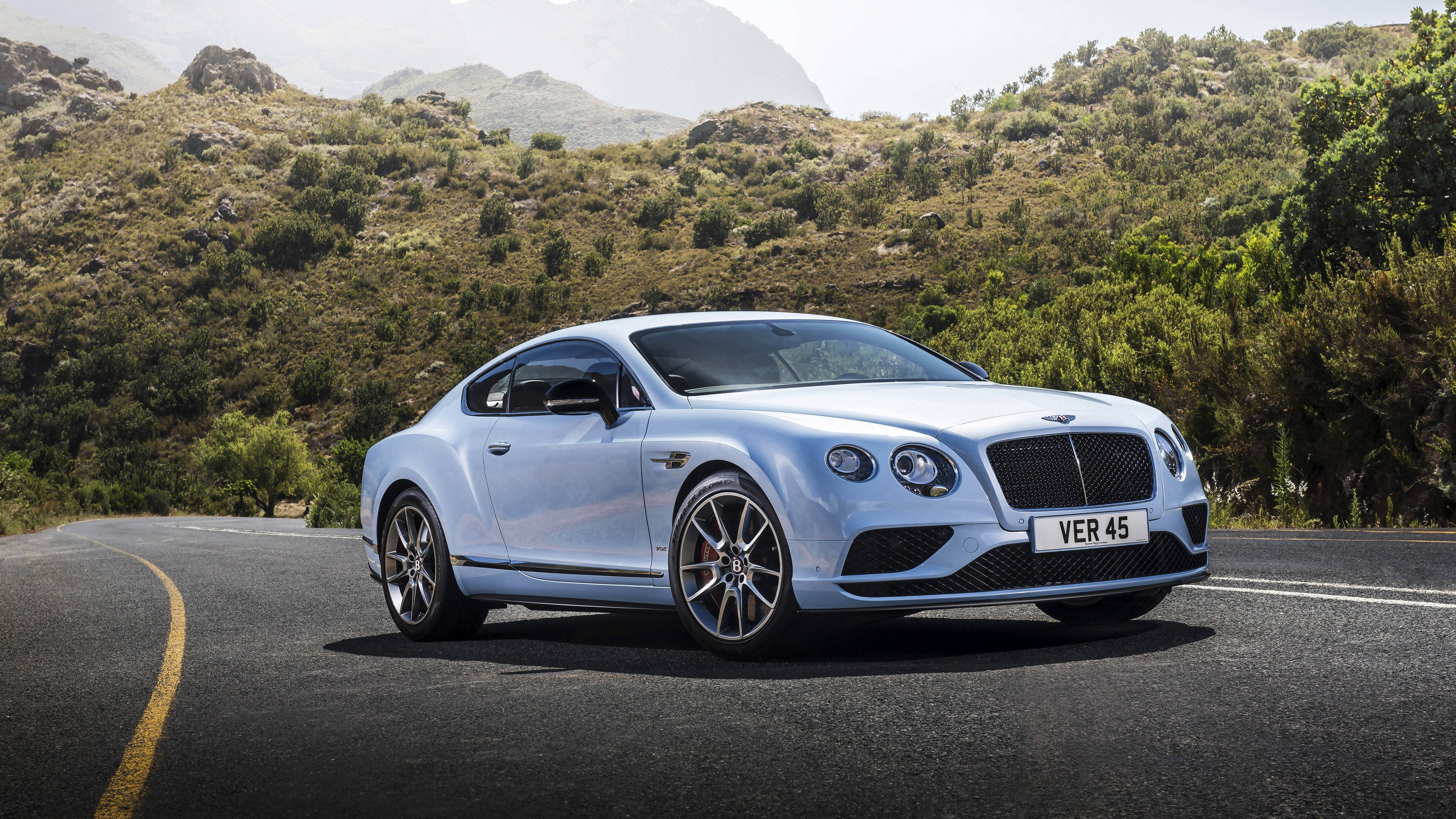 Bentley, Continental, GT, белый, вид сбоку, дорога Обои