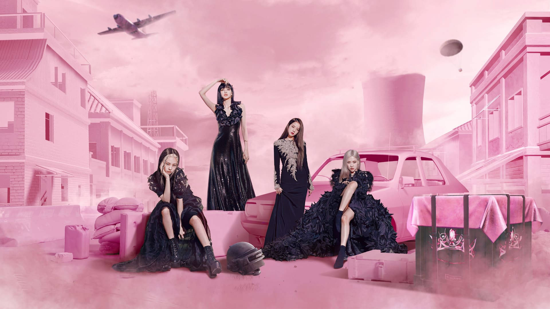 Черные платья Blackpink для рабочего стола Обои