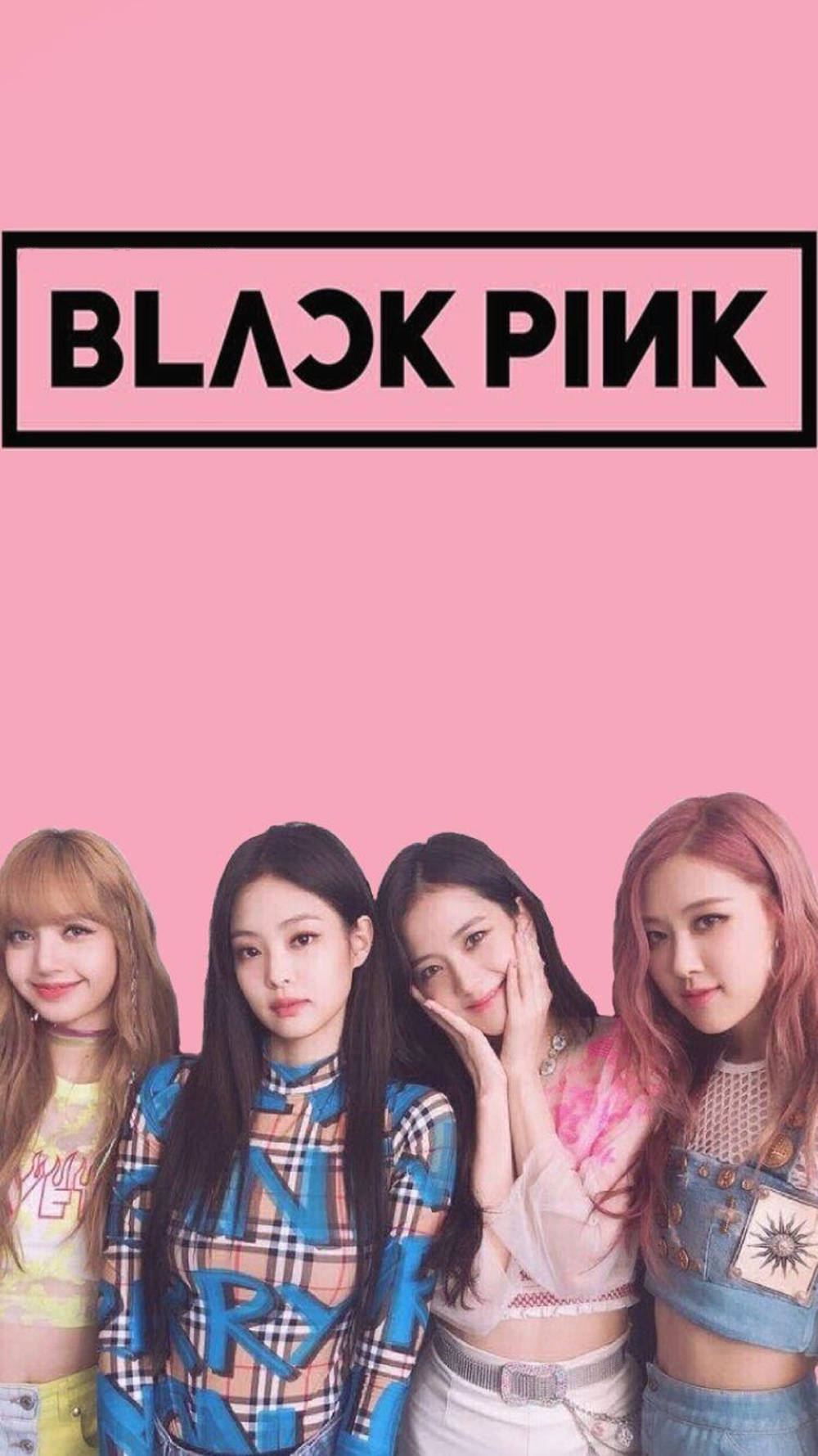 Милое групповое фото Blackpink Обои