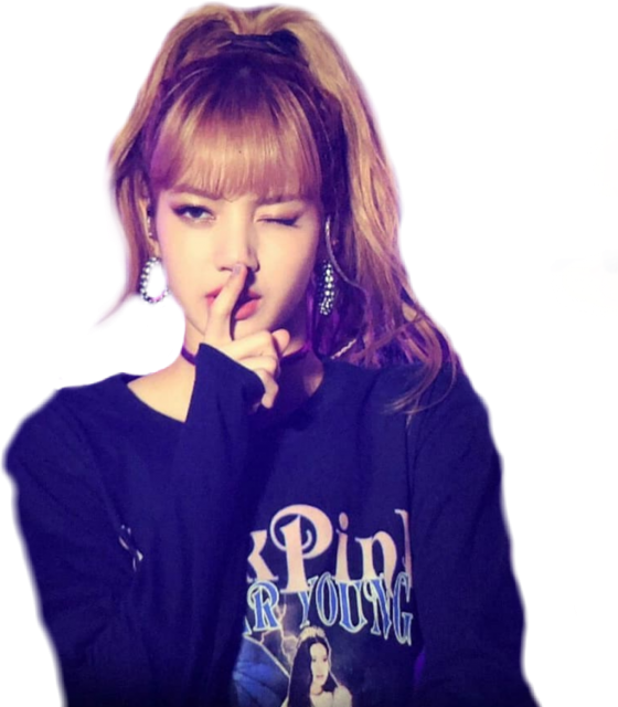 Участница Blackpink в жесте «тише» Обои