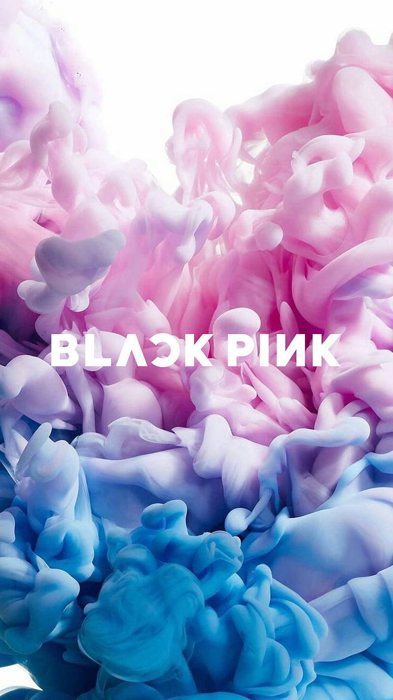 Логотип BLACKPINK в пастельном дыме Обои