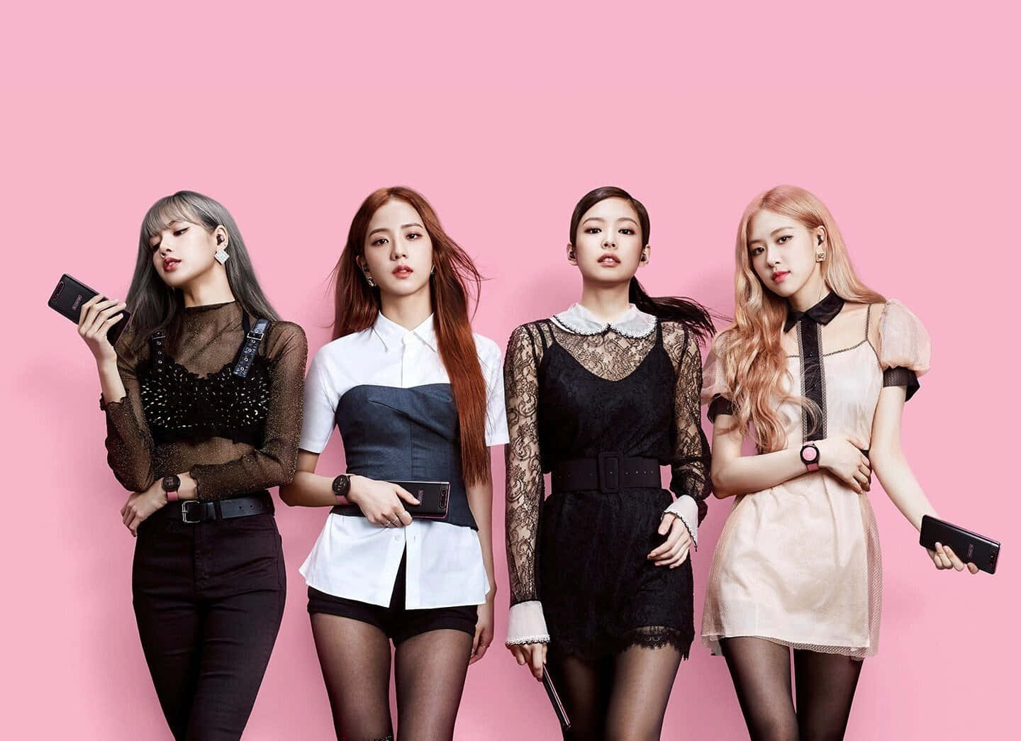 Blackpink освещает ночь. Обои