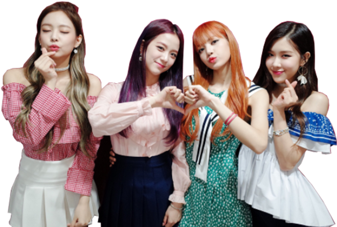Участницы Blackpink делают милые жесты Обои