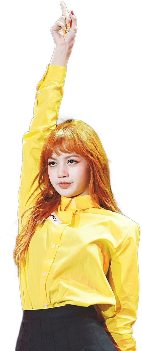 Участница Blackpink в желтой блузке Обои