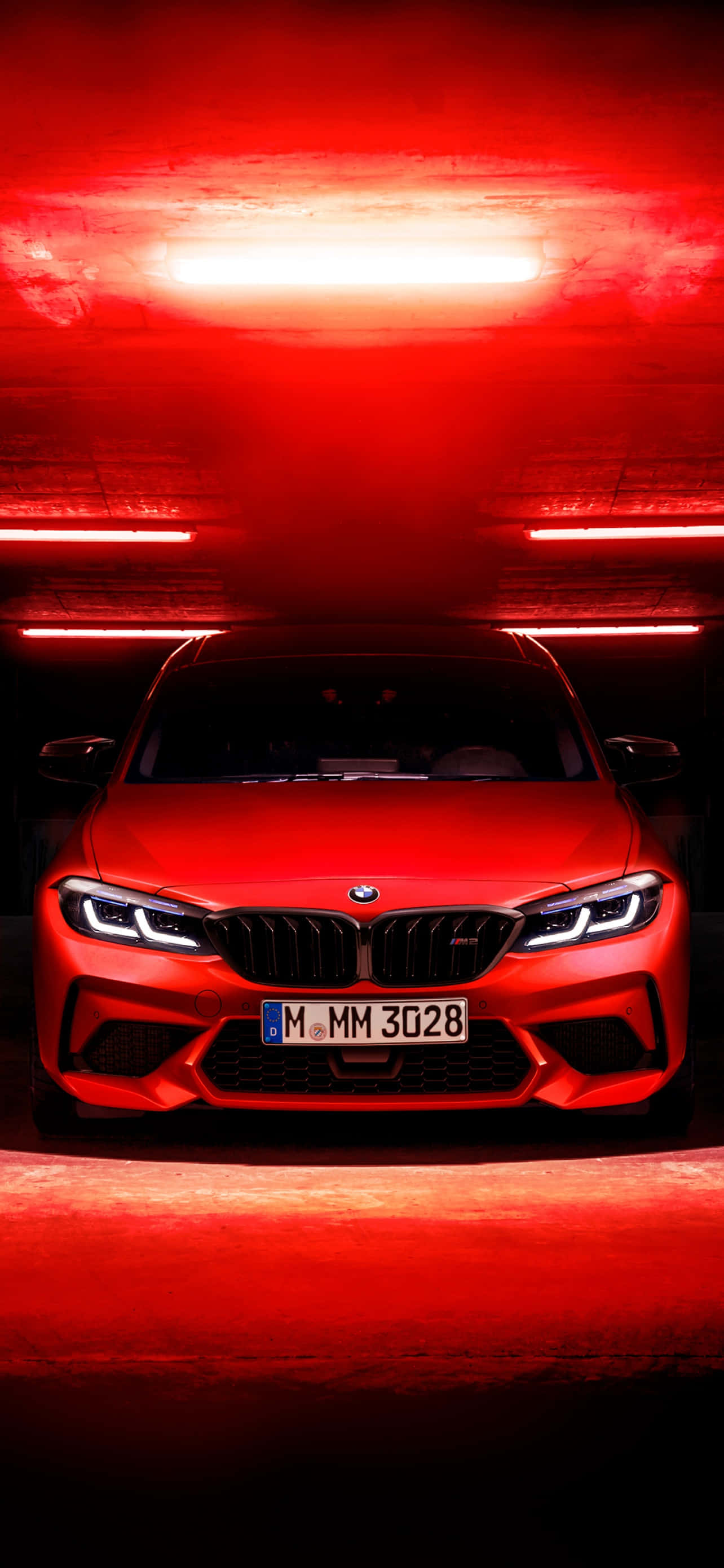 Ярко-красный фон BMW Обои