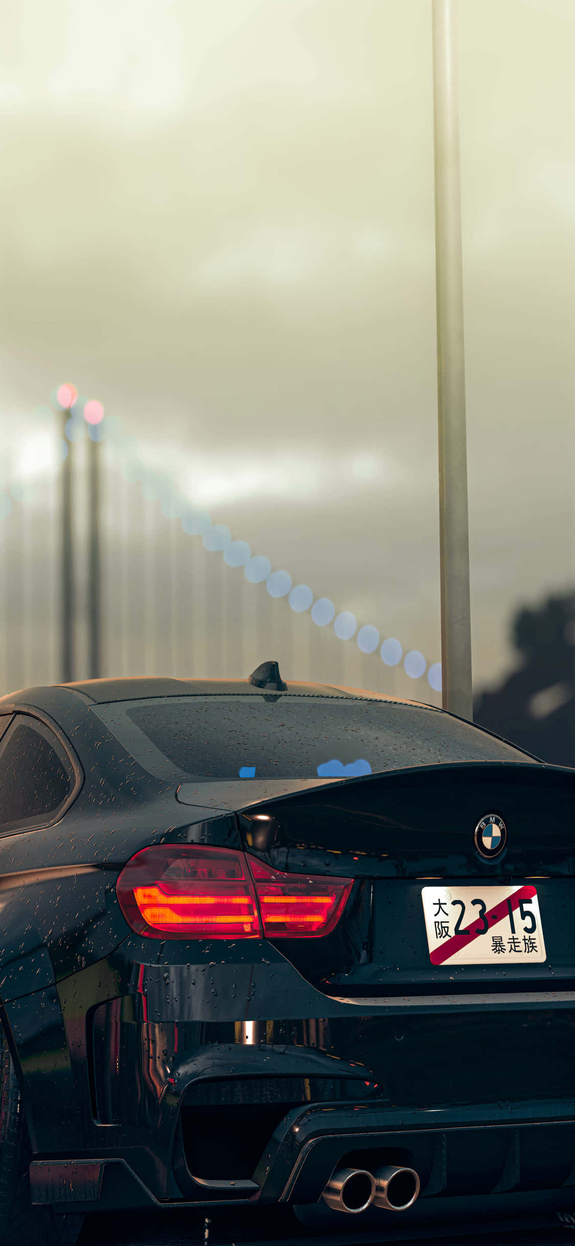 Гладкий BMW Coupe в паре с классическим Apple iPhone X. Обои