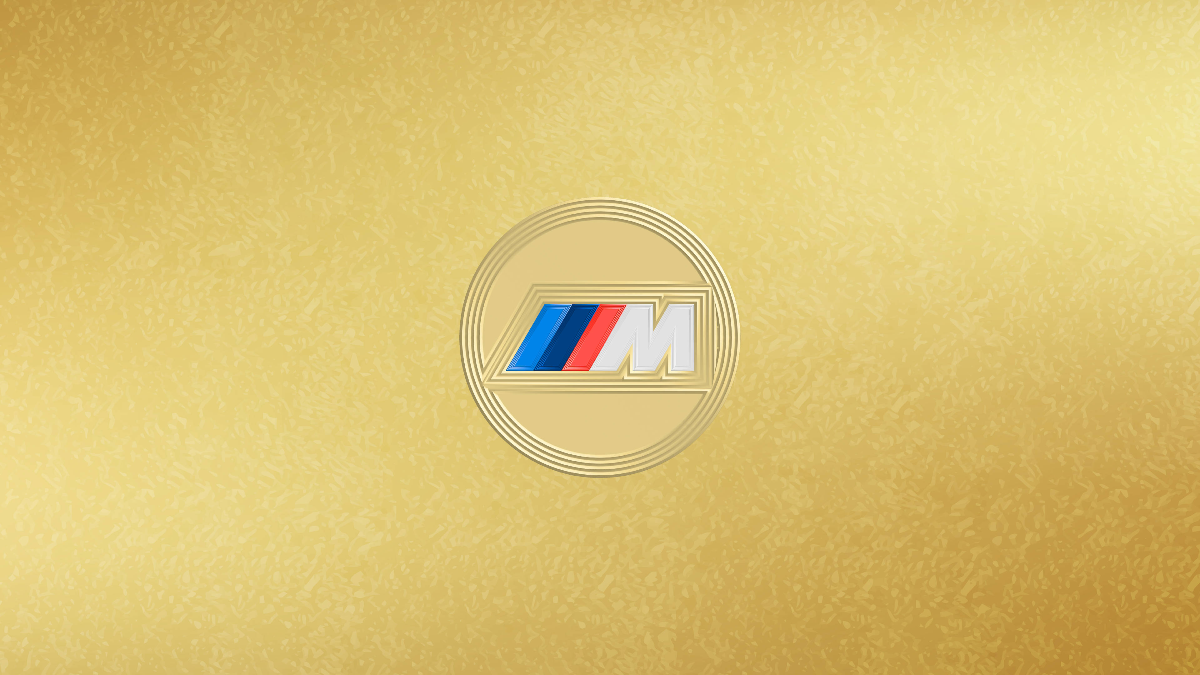 Золотой логотип BMW M Обои