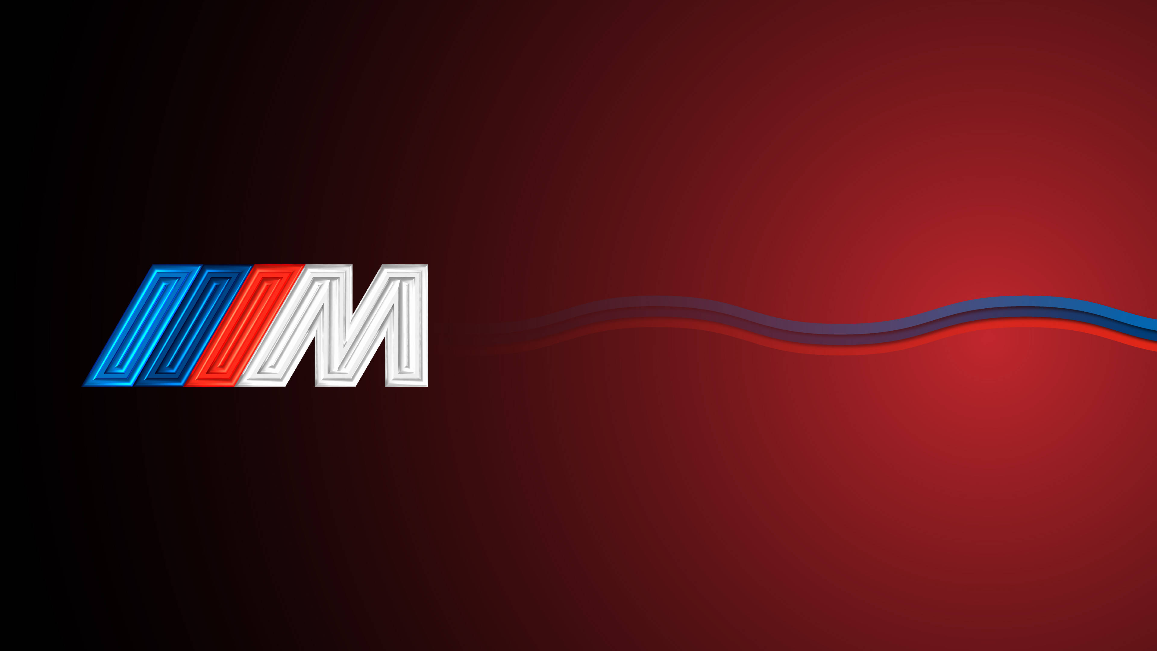 Градиентный красный логотип BMW M Обои