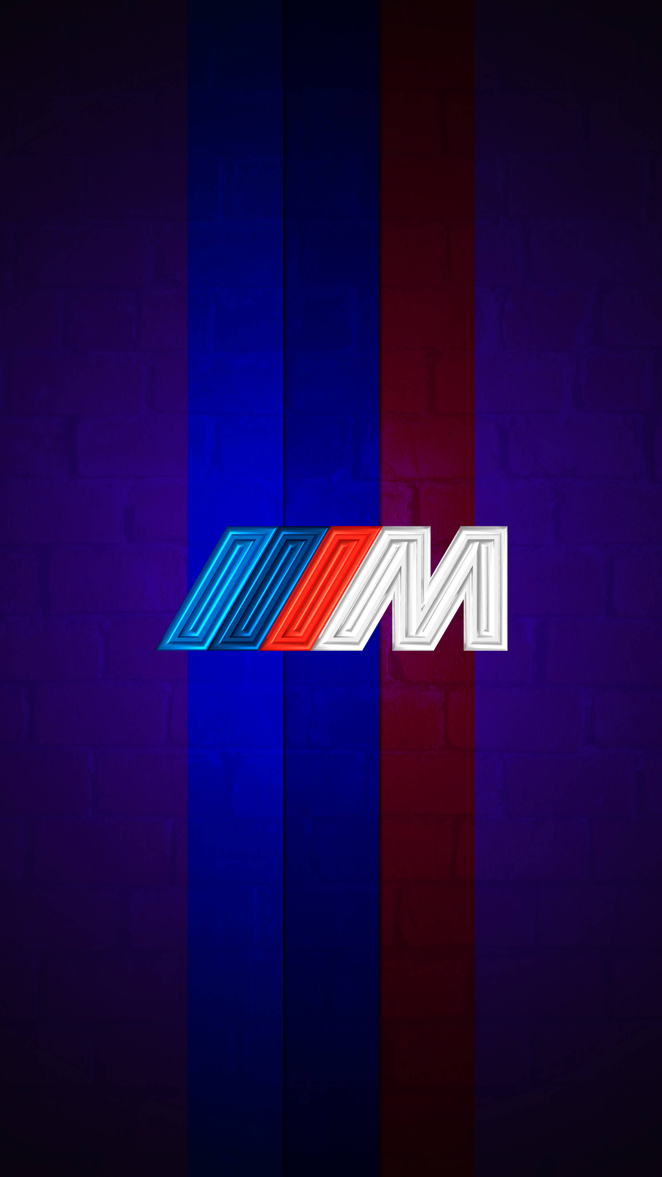 Фиолетовый с полосами логотип BMW M Обои