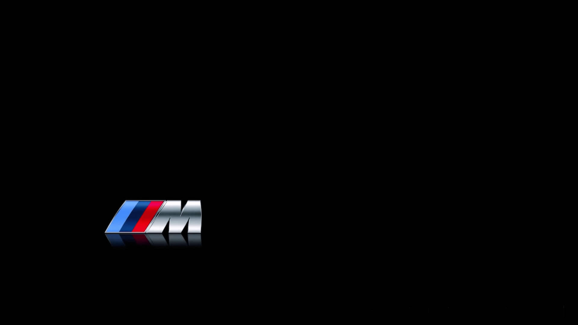 Простой черный логотип BMW M Обои