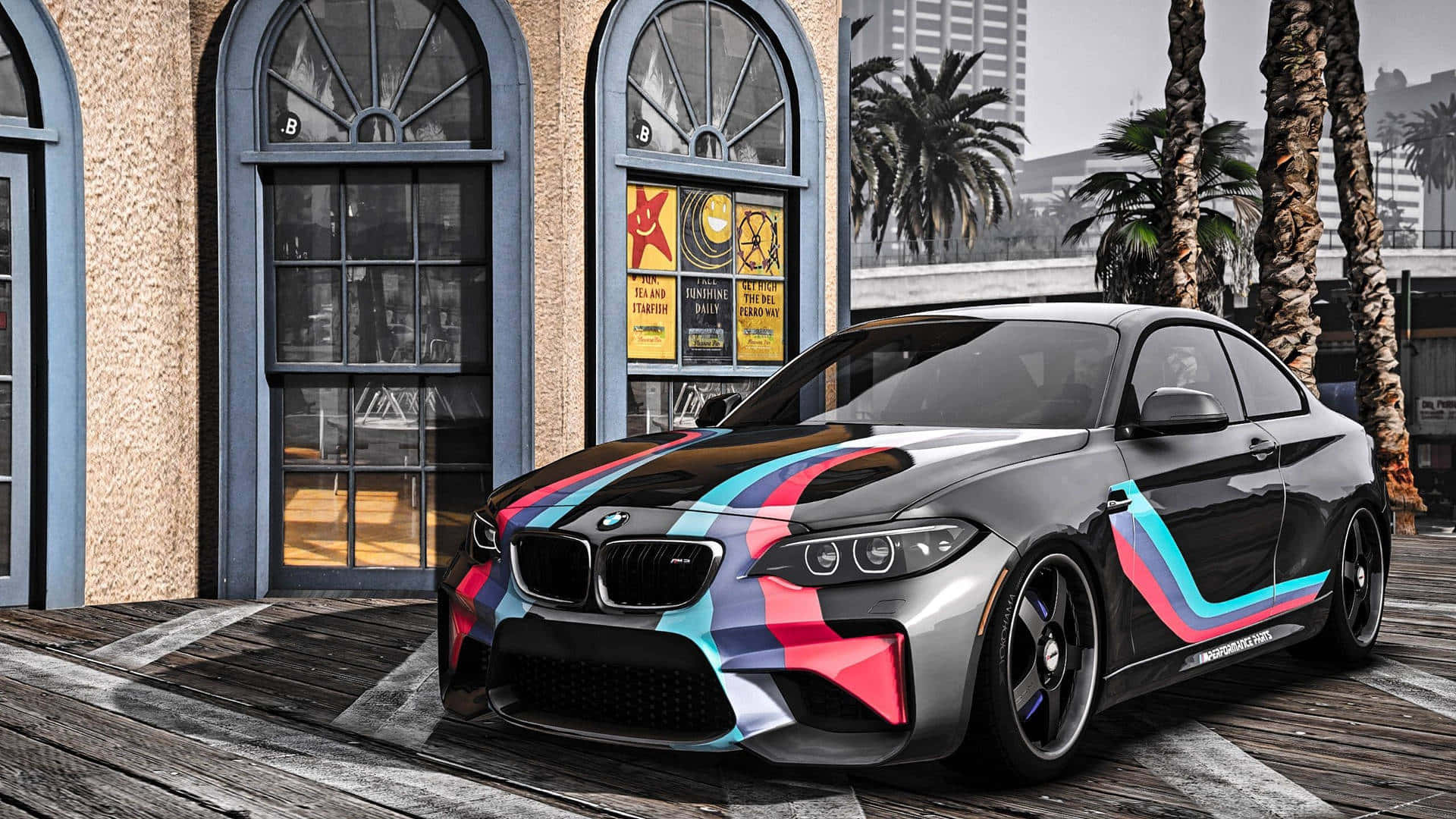 Черный BMW M2 1920x1080 фон M серии Обои