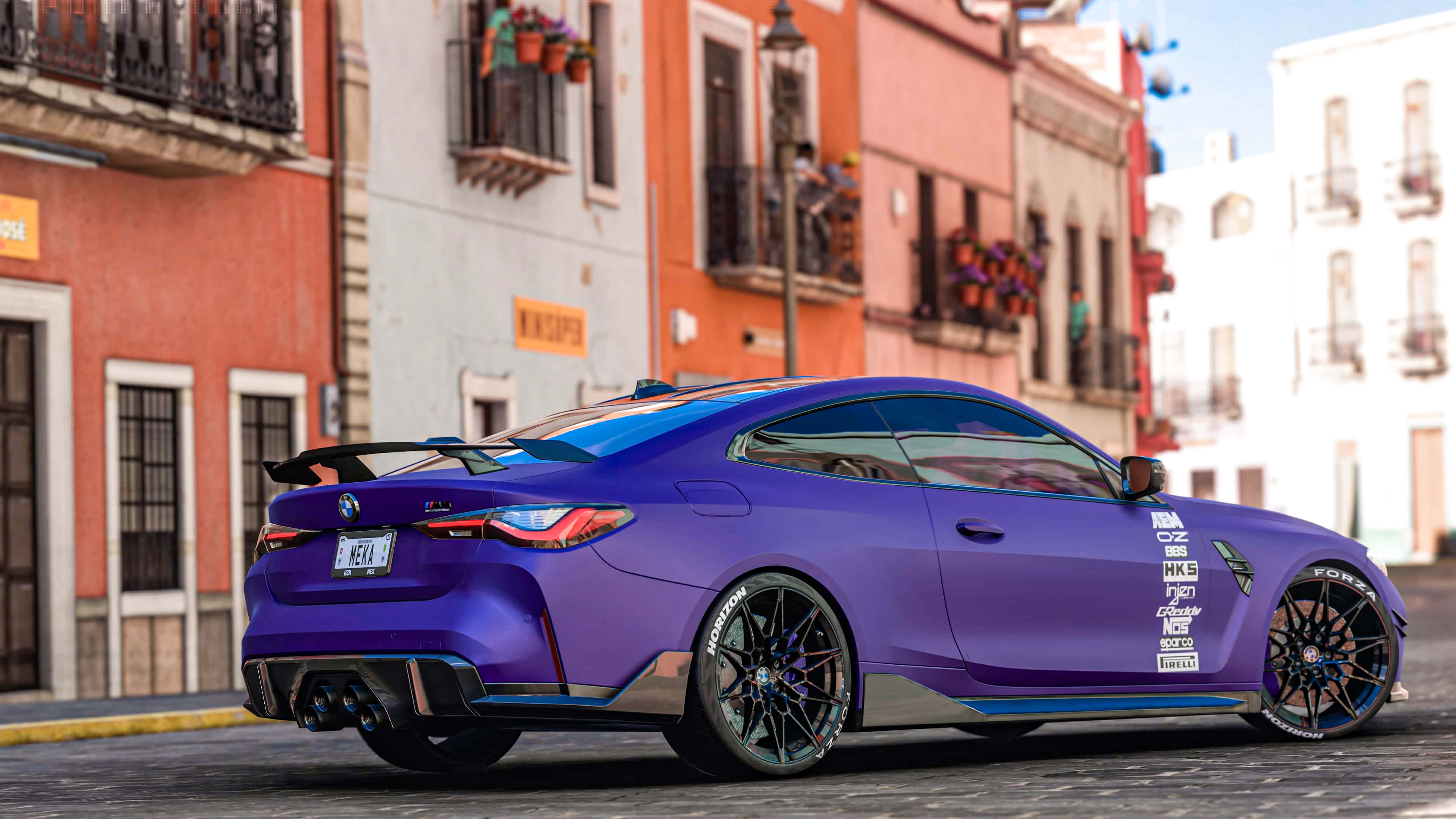 Фиолетовый BMW M4 в Forza Horizon Мексика Обои
