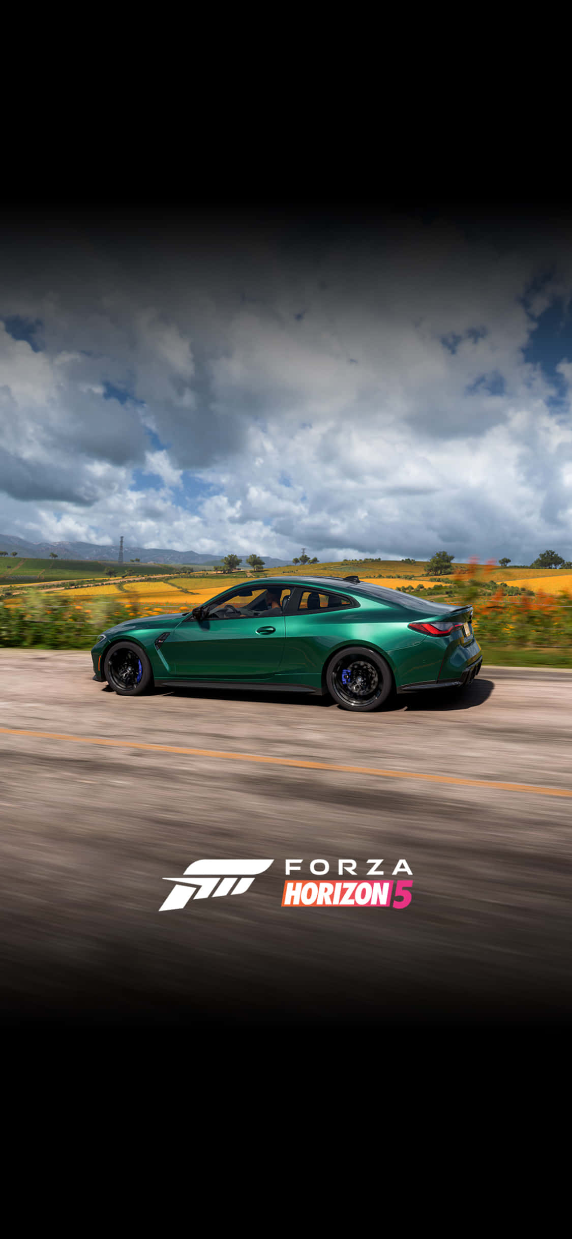 Зеленая BMW M4 iPhone X Forza Motorsport 7 Background Обои