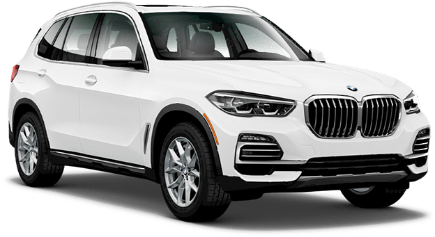 Белый BMW X5 SUV в профиль Обои