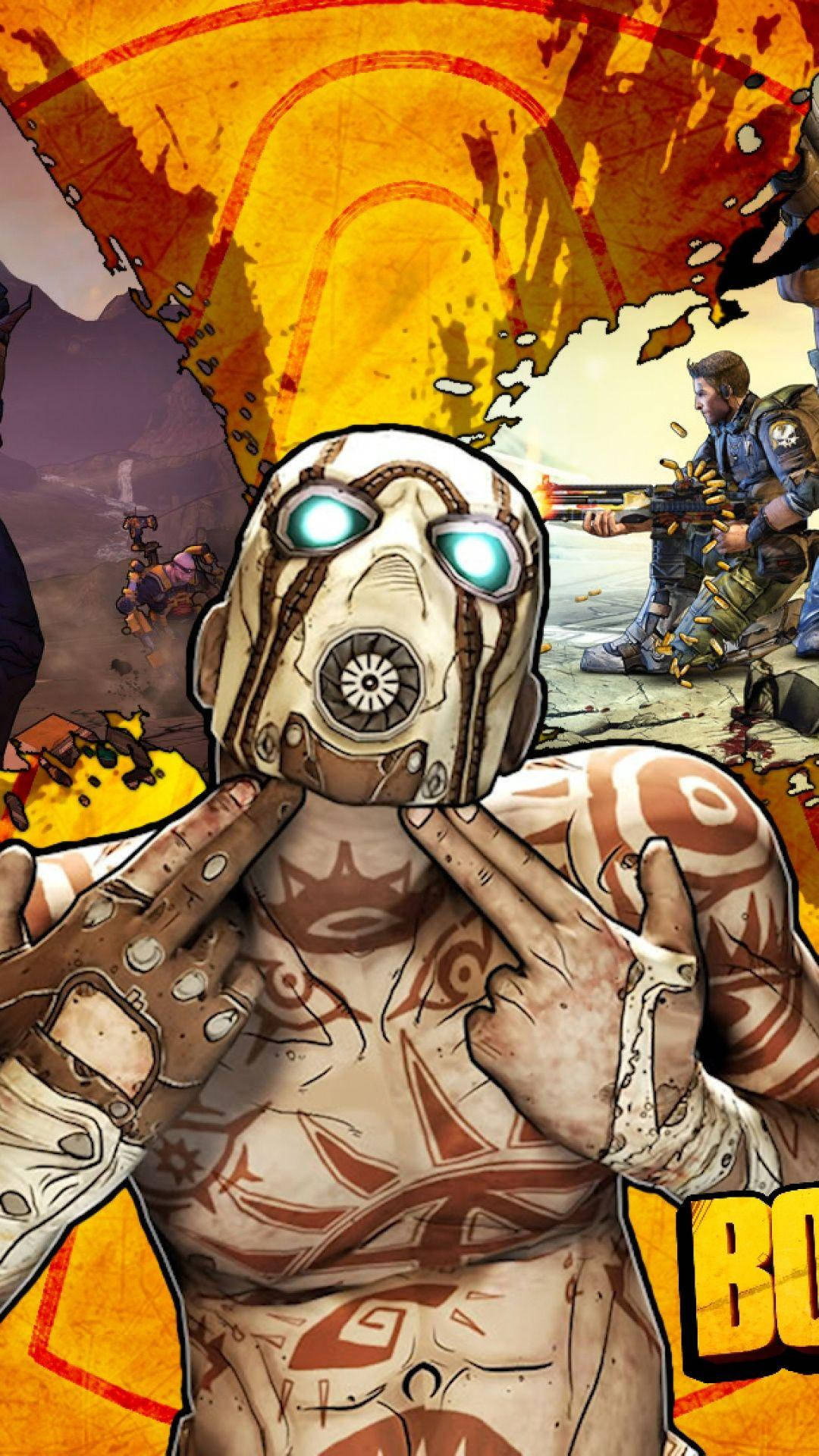 Парень в маске из Borderlands для iPhone Обои