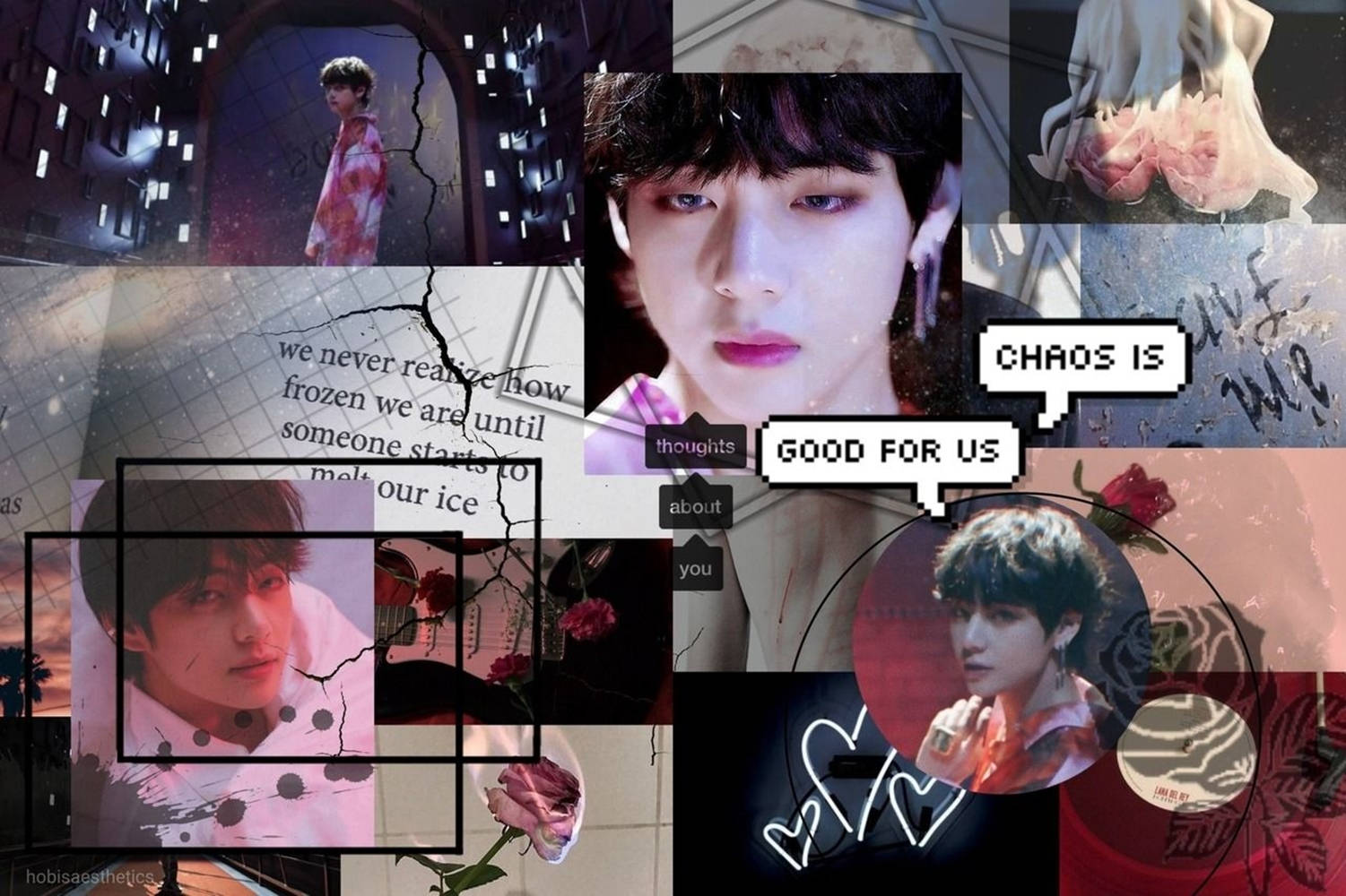 Ким Тэхён Эстетичный парень эпохи Boy With Luv Обои