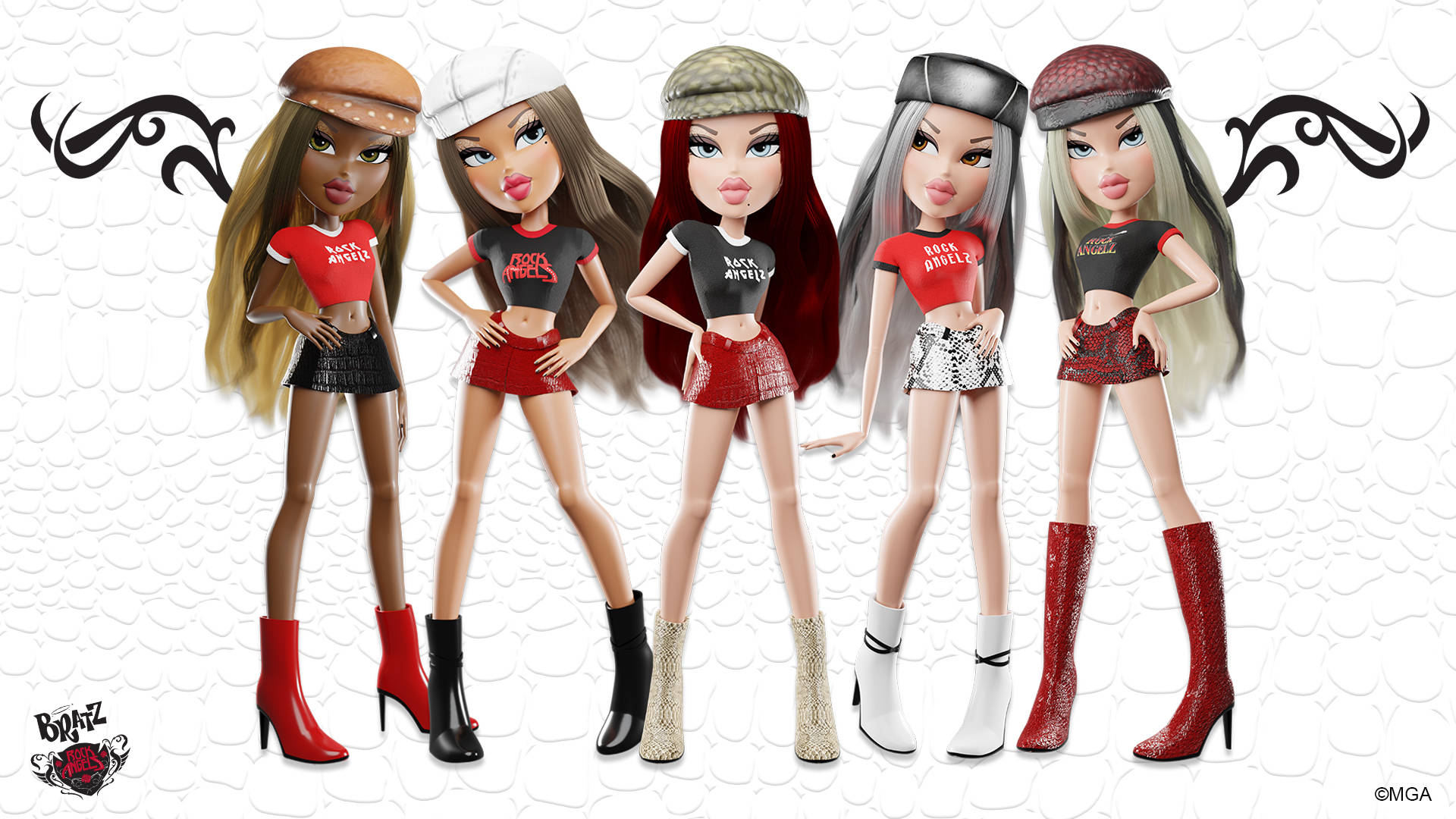 Эстетичные модели Bratz в кепках Обои