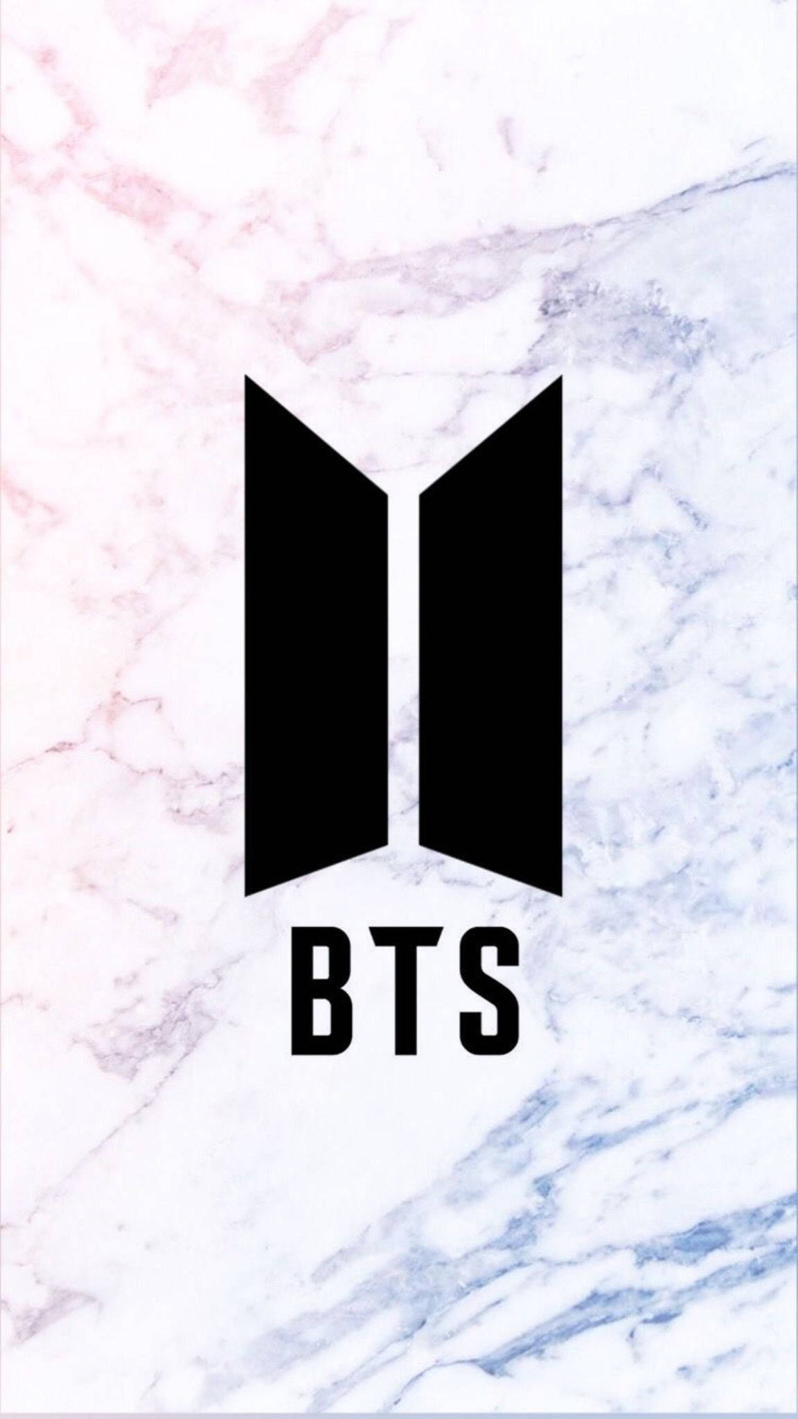 Минималистичный черный логотип BTS Обои
