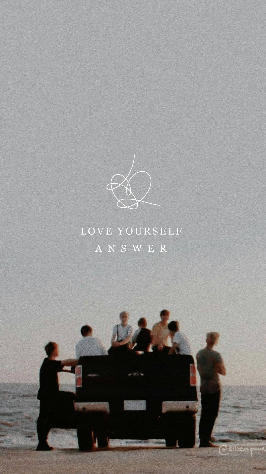 Эстетика BTS на пляжном пикапе Обои