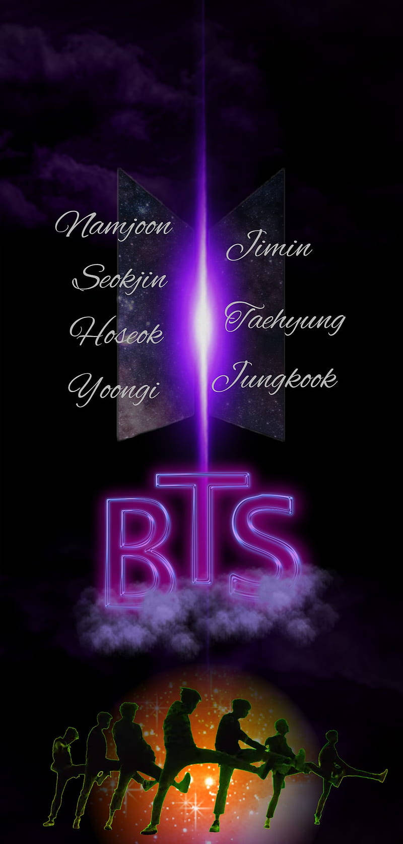 Фан-арт логотипа BTS Обои