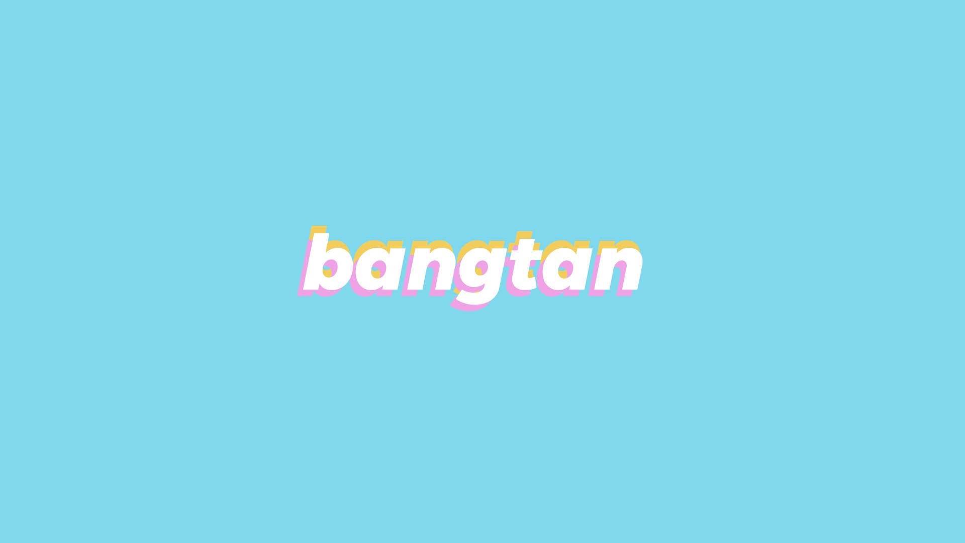 BTS Bangtan на синем ноутбуке Обои