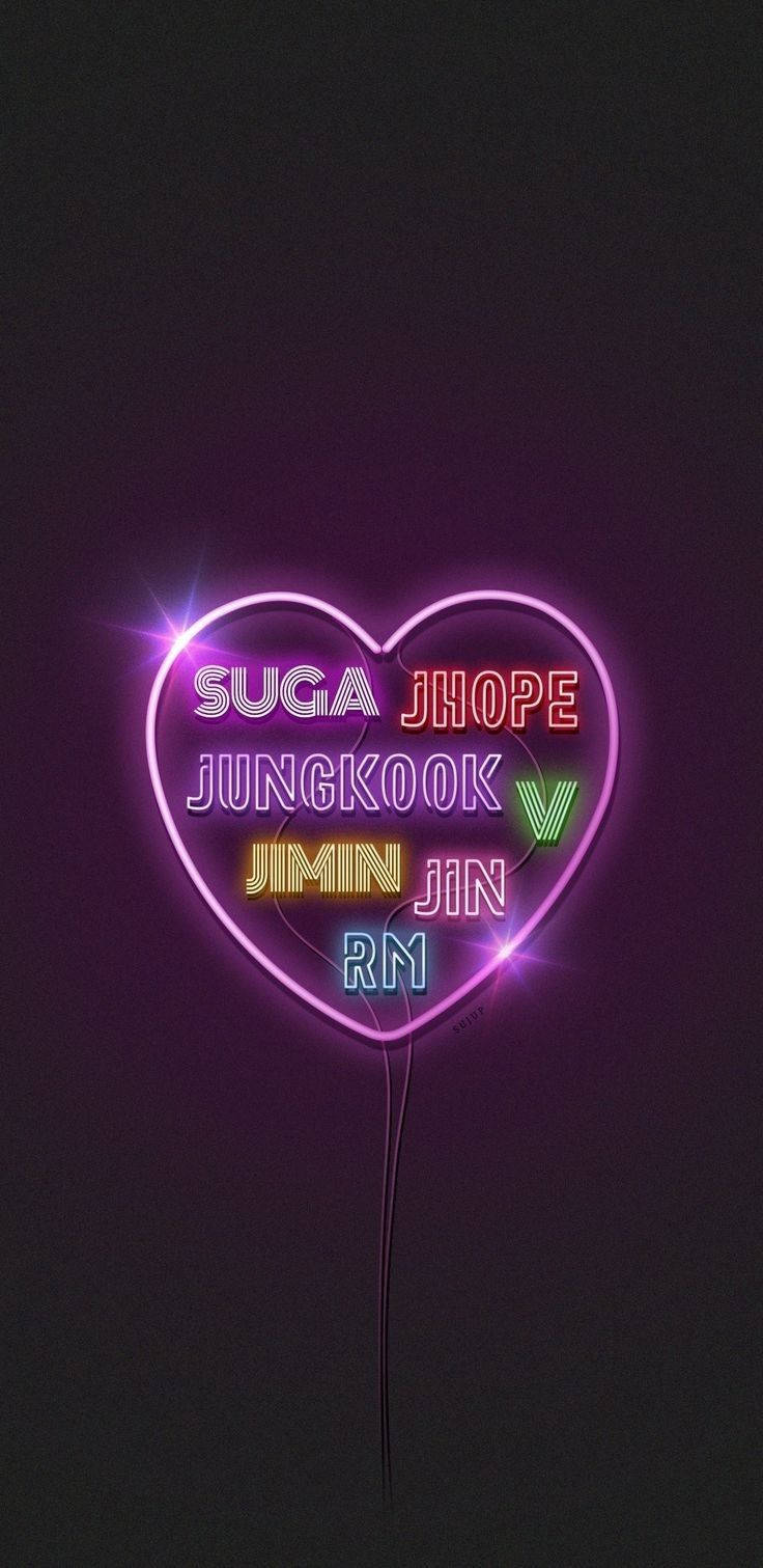 BTS Эстетика Неоновое Искусство Обои