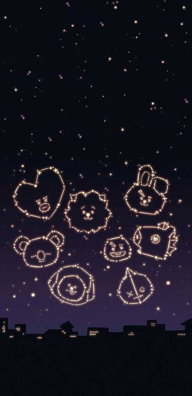 Эстетика BTS BT21 Созвездие Обои