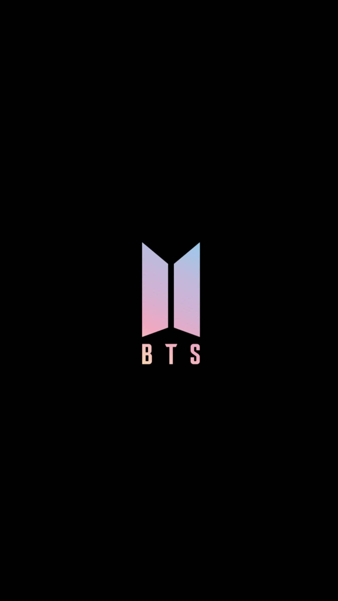 Экран блокировки с фиолетовым логотипом BTS Обои
