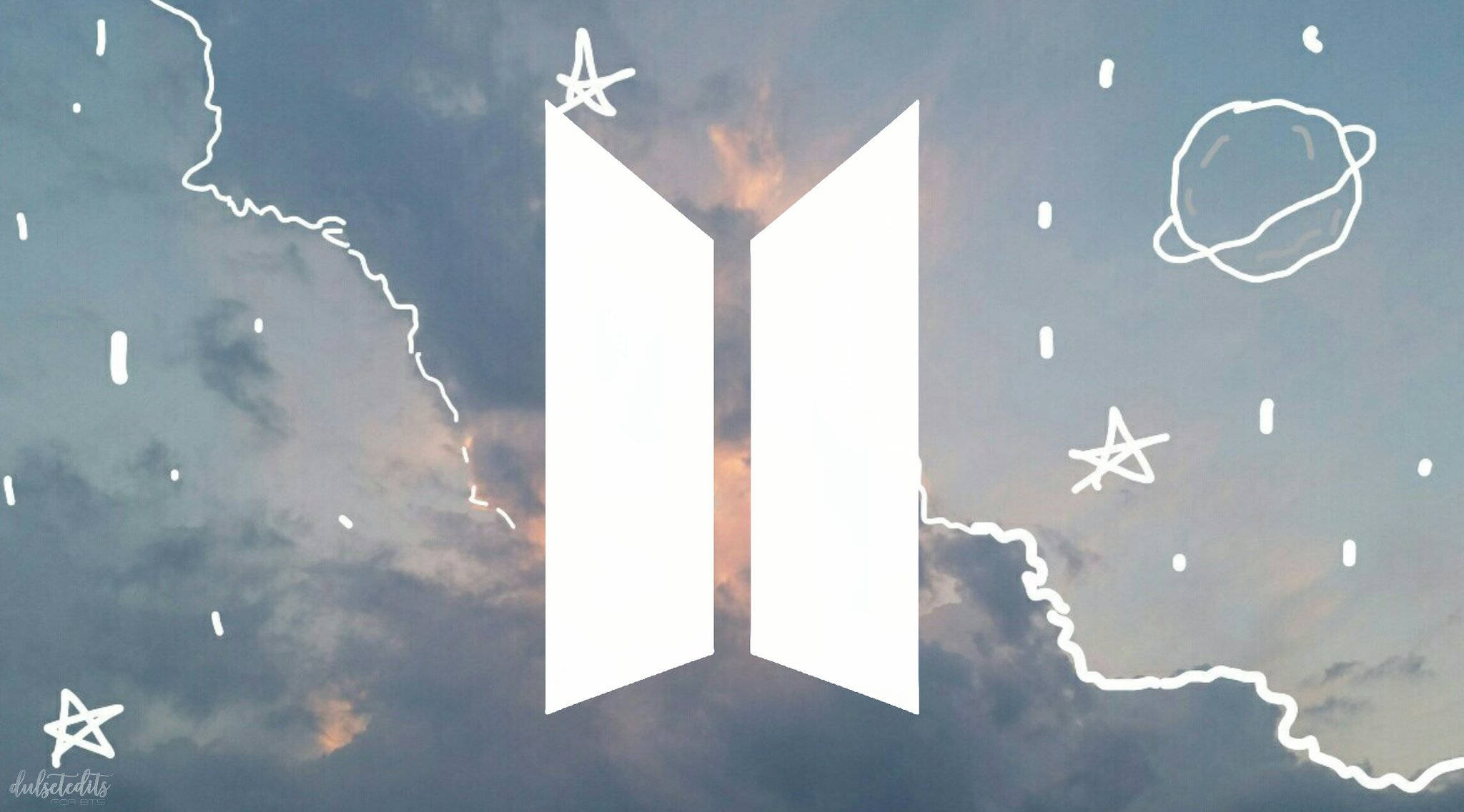 Милый эстетичный логотип BTS Обои