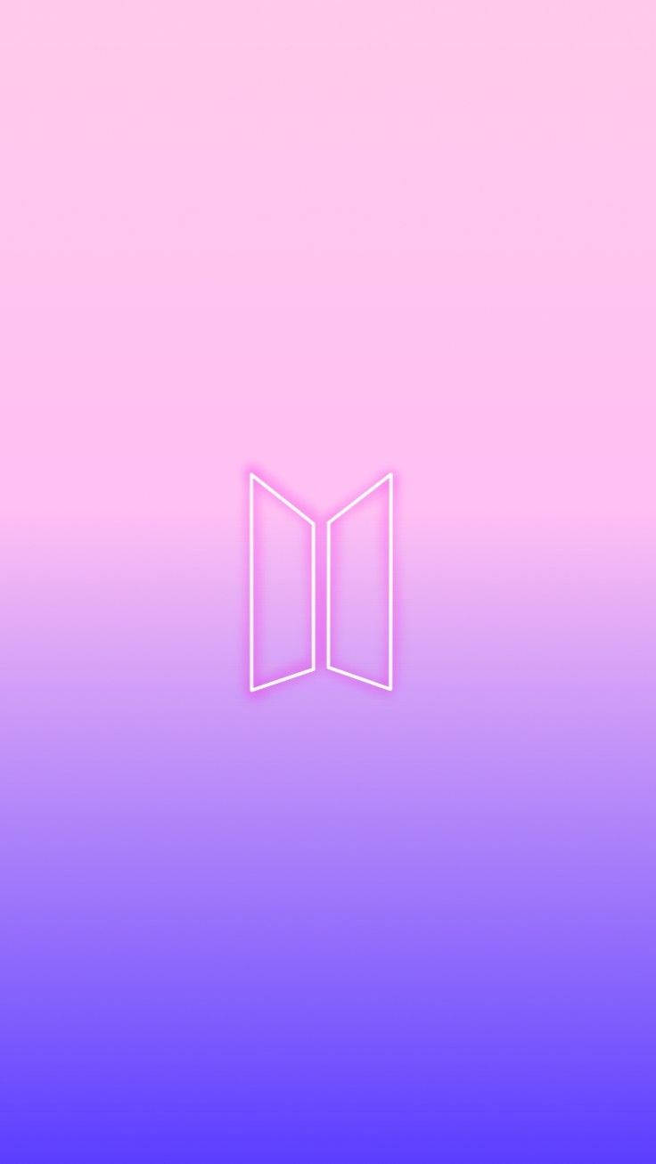 Градиентный фиолетовый логотип BTS Обои