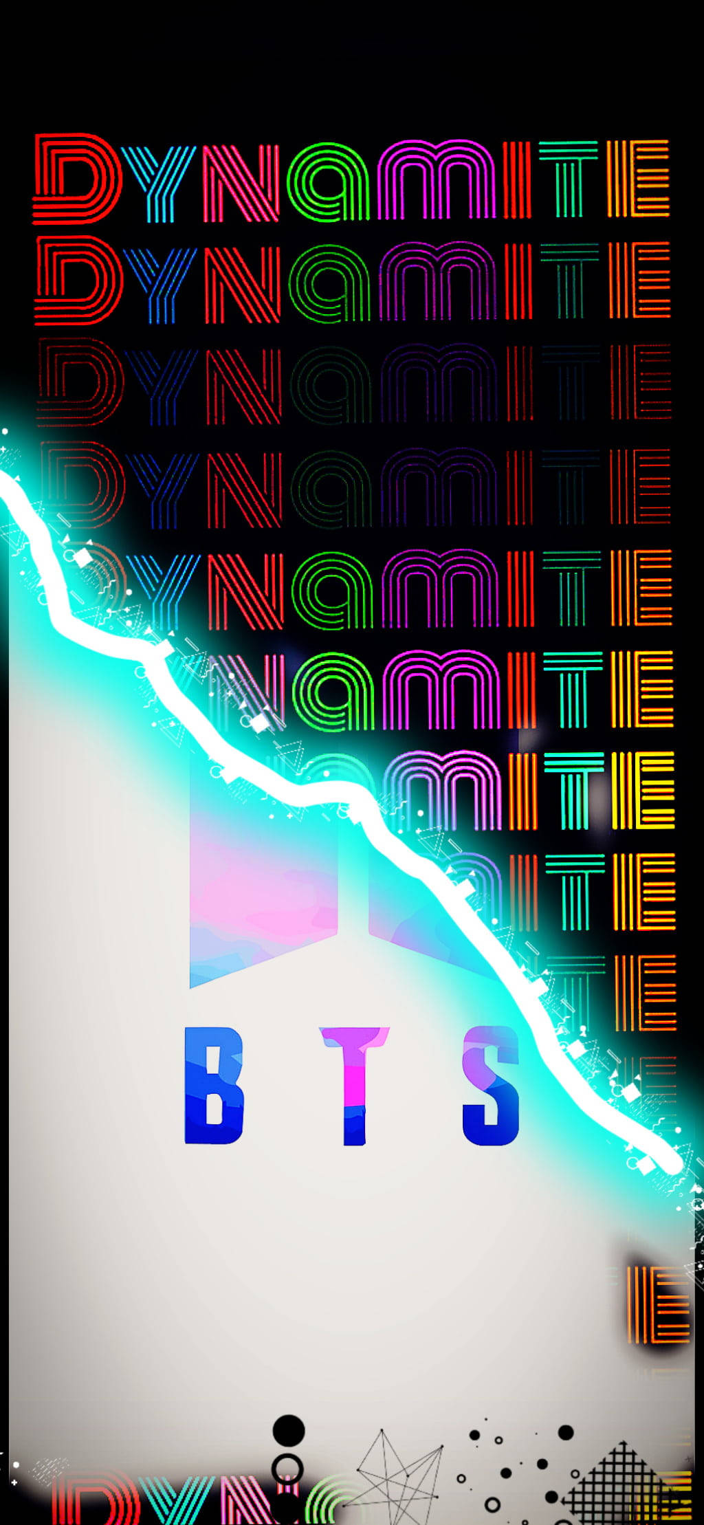 Крутой эффект перехода BTS Dynamite Обои
