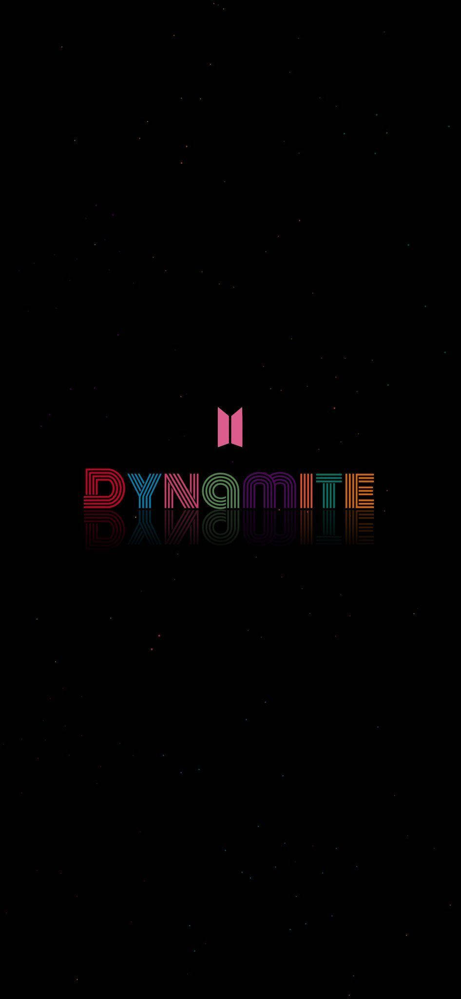 Простой черный логотип BTS Dynamite Обои