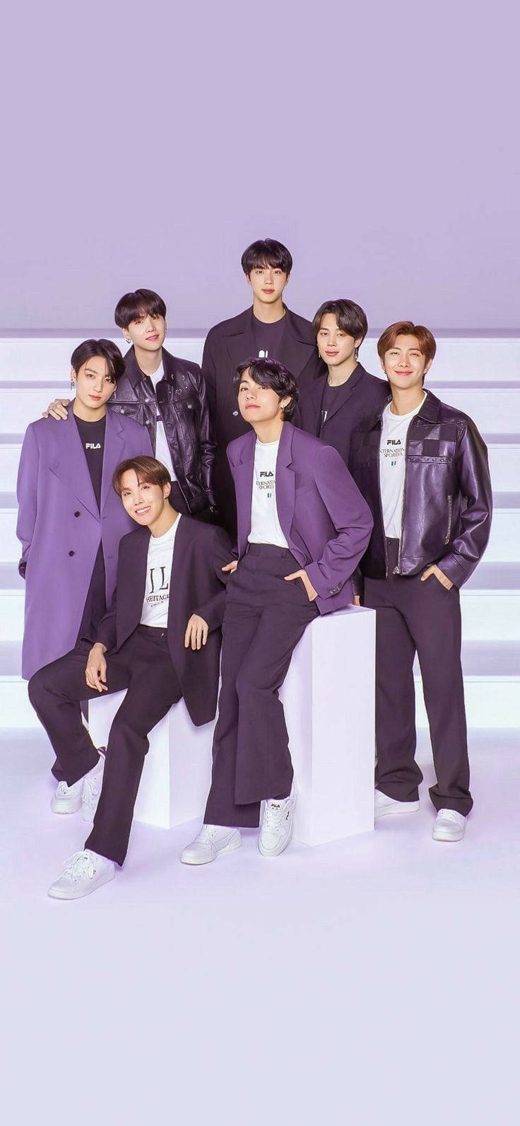 BTS фотосессия фиолетовая эстетика Обои