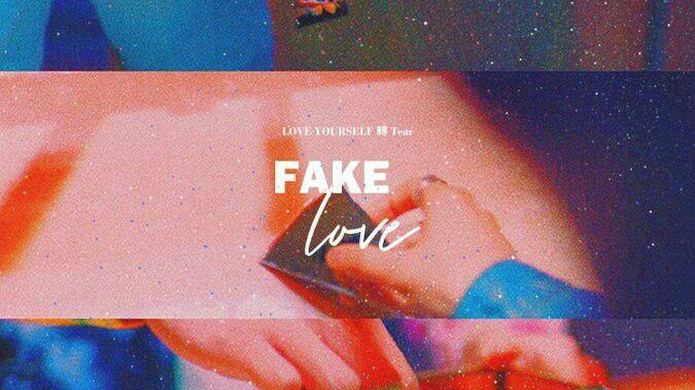 BTS Fake Love на зернистом фото для ноутбука Обои