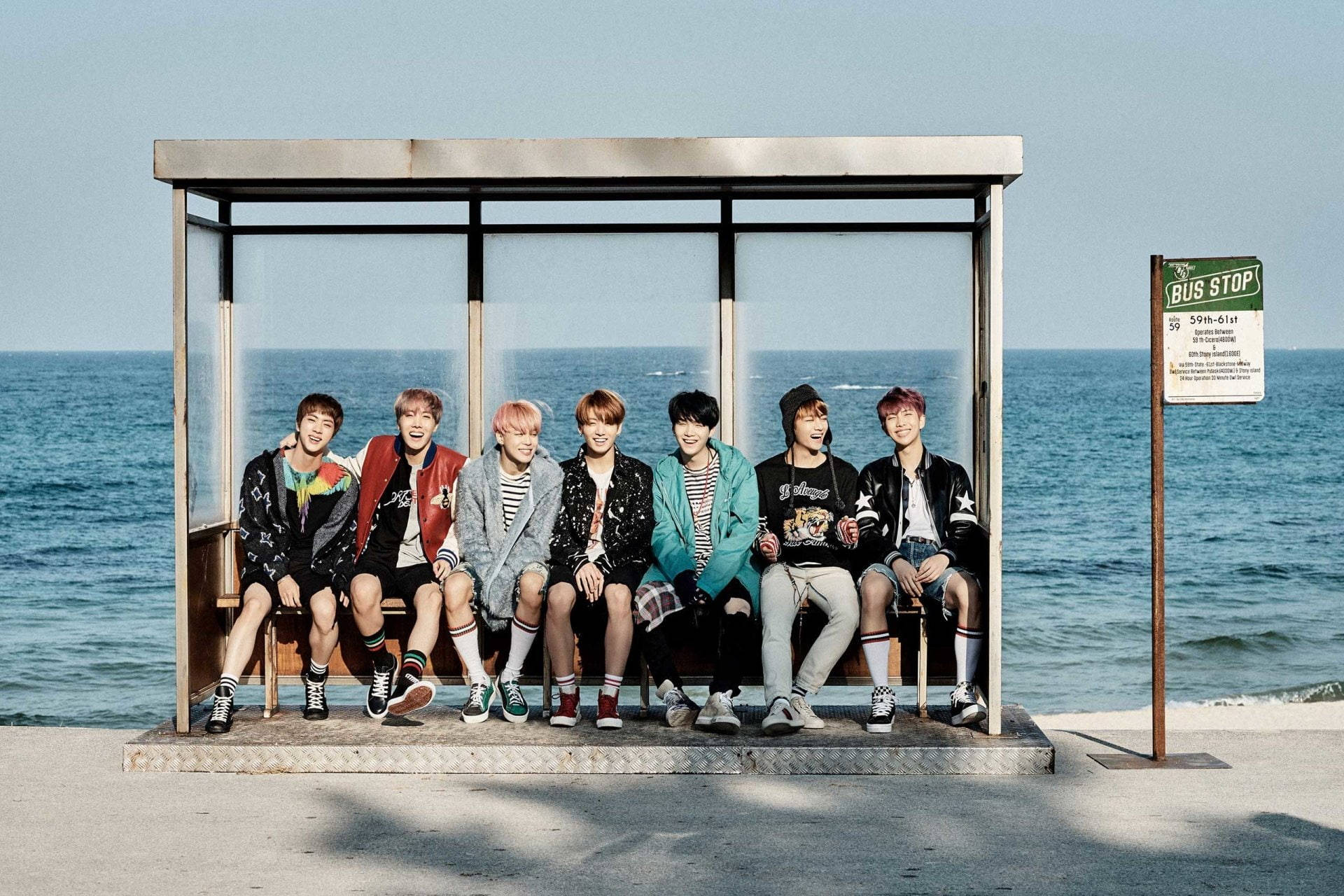 Крутой ноутбук BTS Весенний день Обои