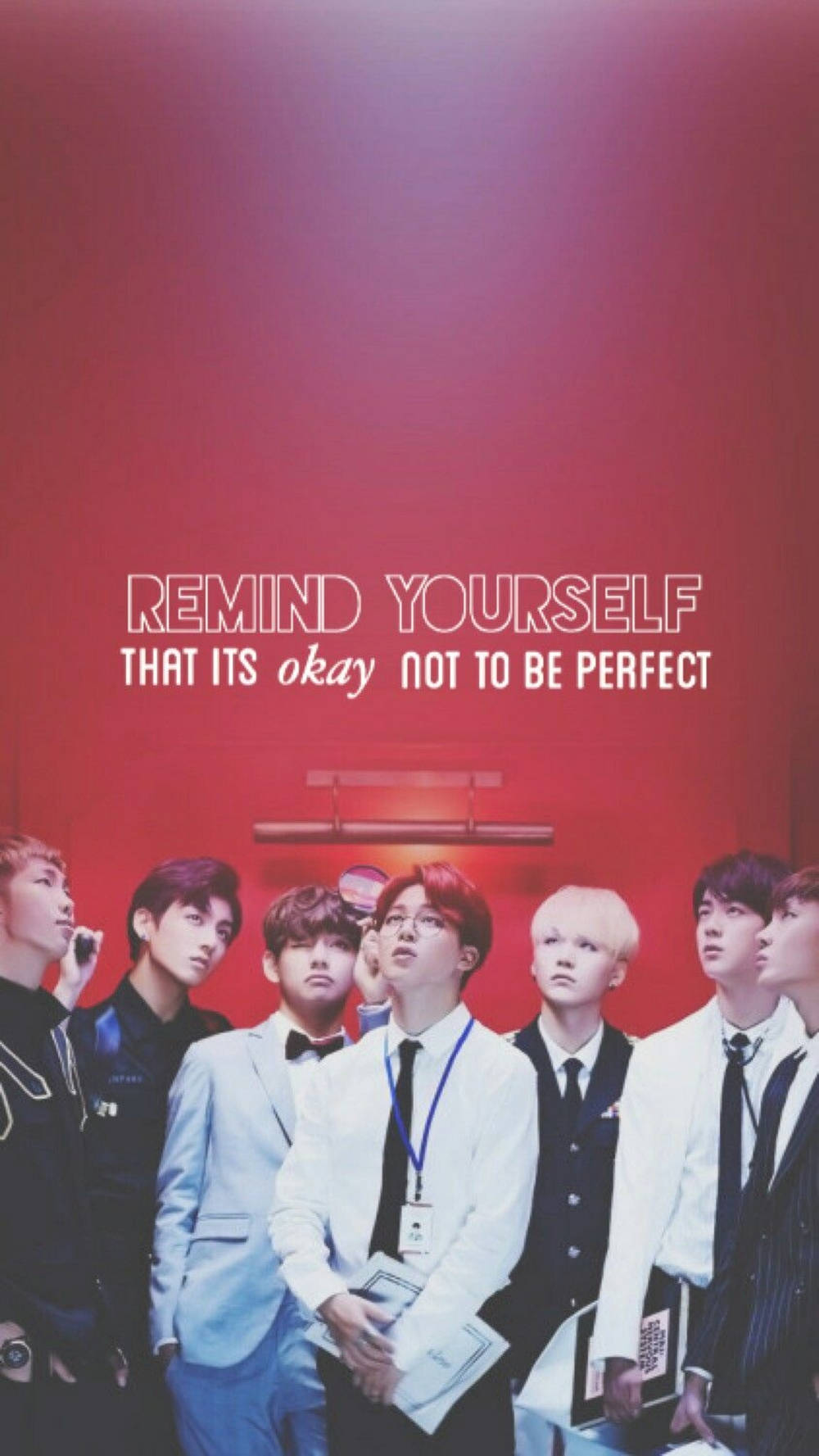 Красный фон для темы телефона BTS Обои