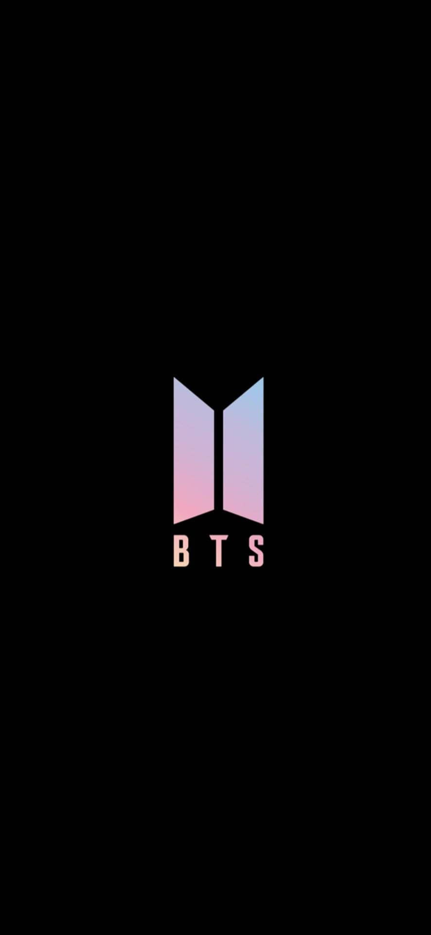 Минималистичный розовый логотип BTS Обои