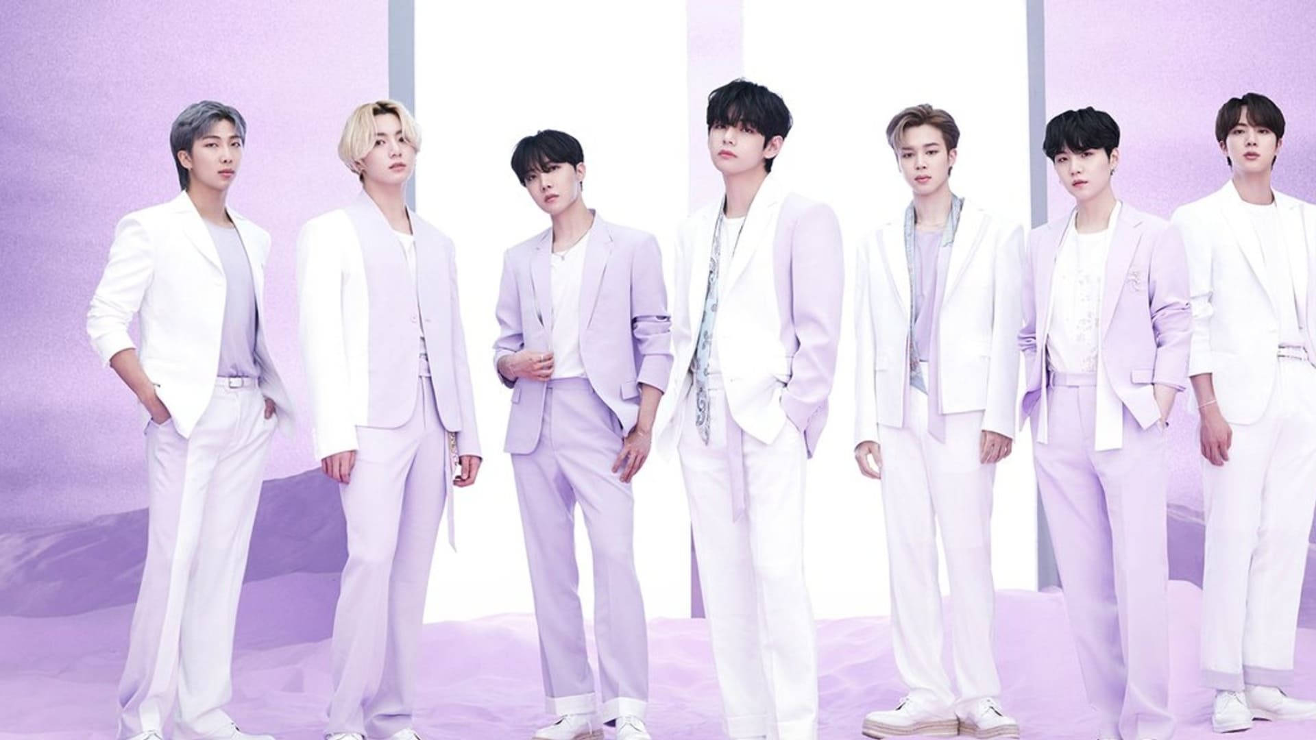 BTS K-Pop Пастельно-фиолетовый Обои