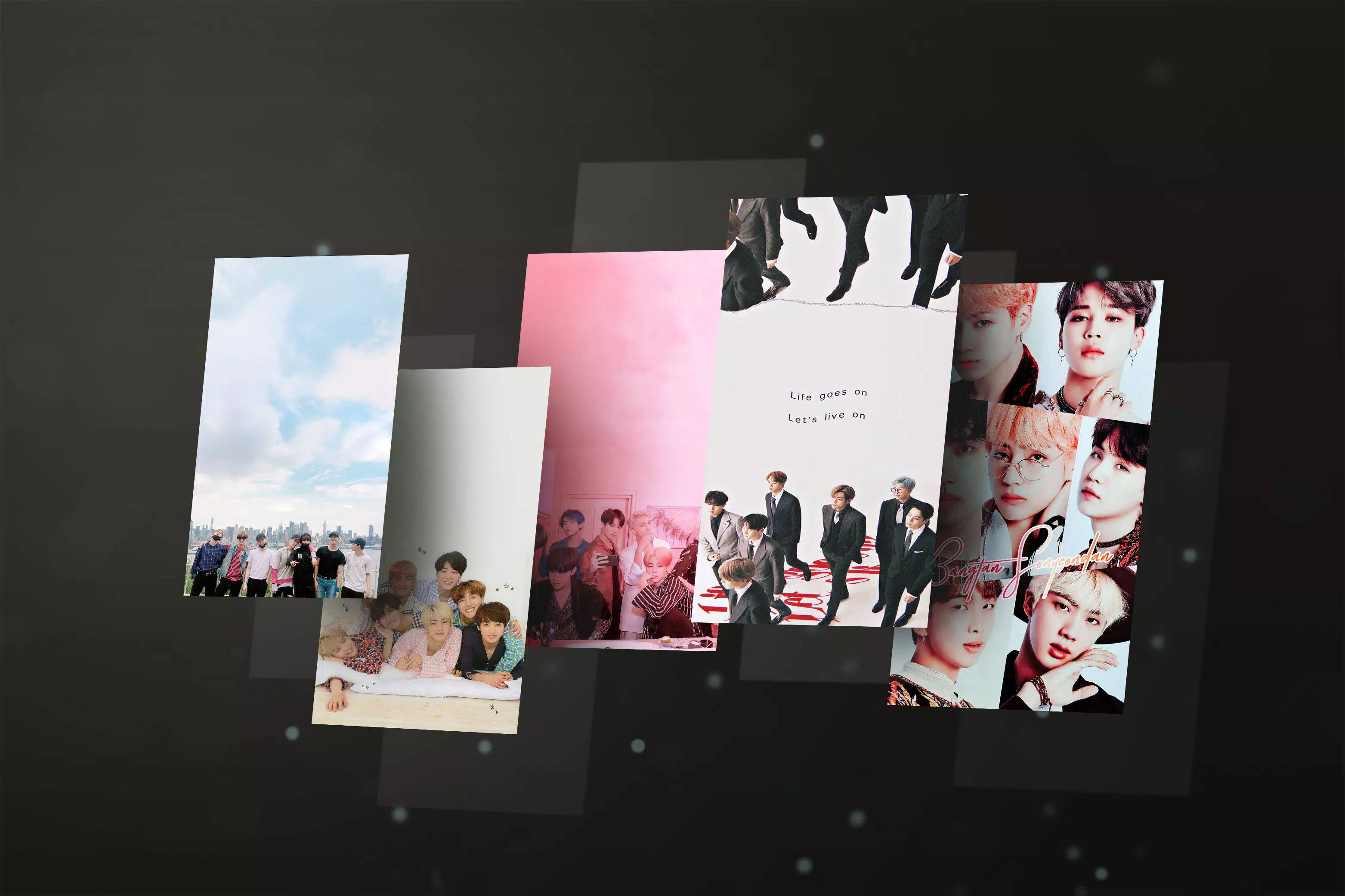 Портретные изображения BTS Life Goes On Обои