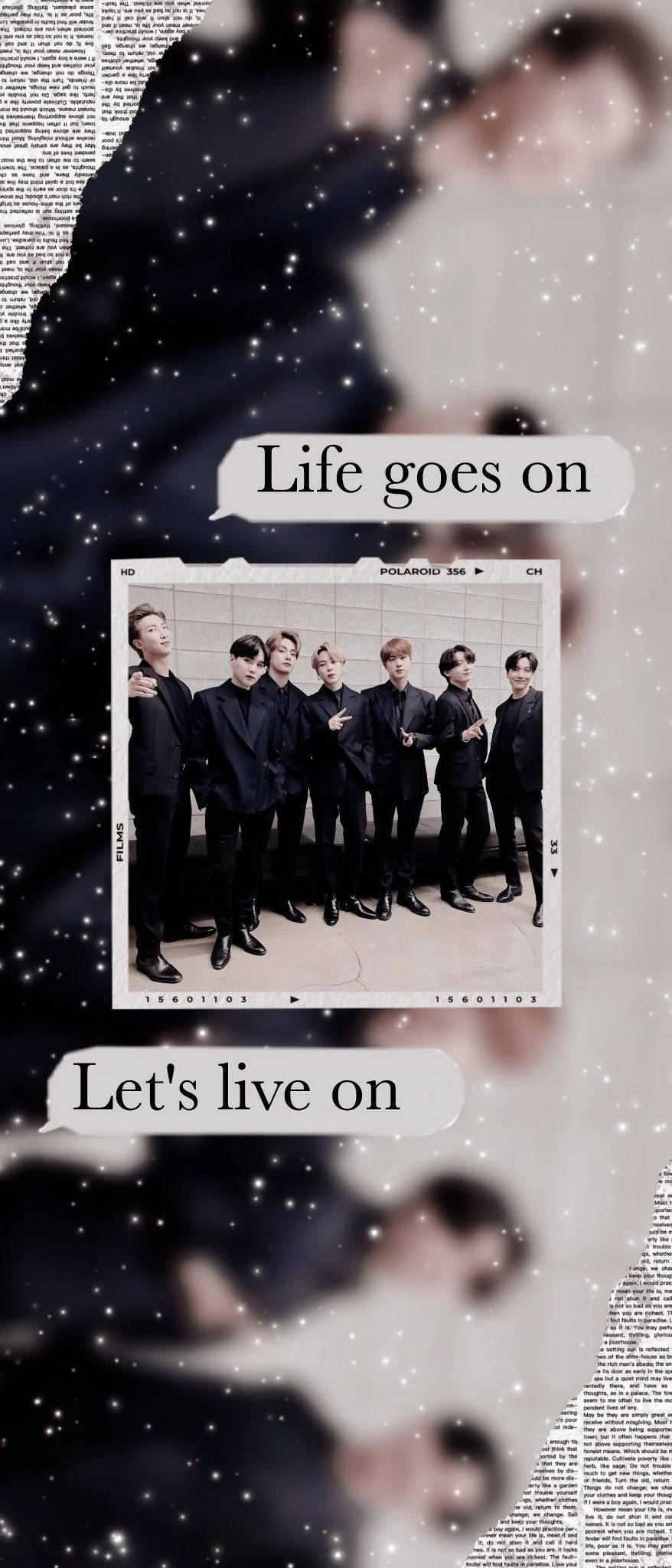 BTS Life Goes On Речевые Пузыри Обои
