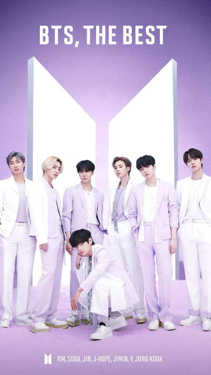 Эстетика BTS в фиолетовых костюмах Обои