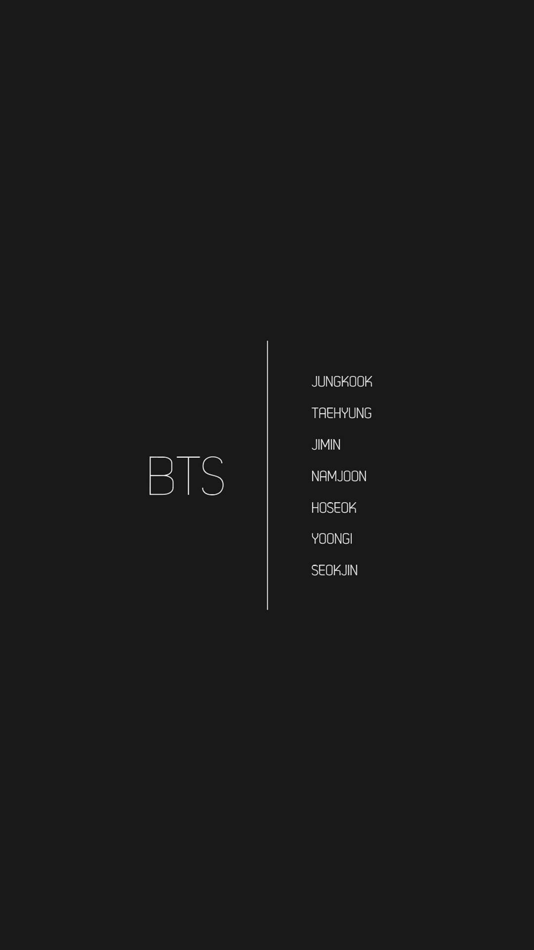Имена участников BTS в стиле Tumblr Обои