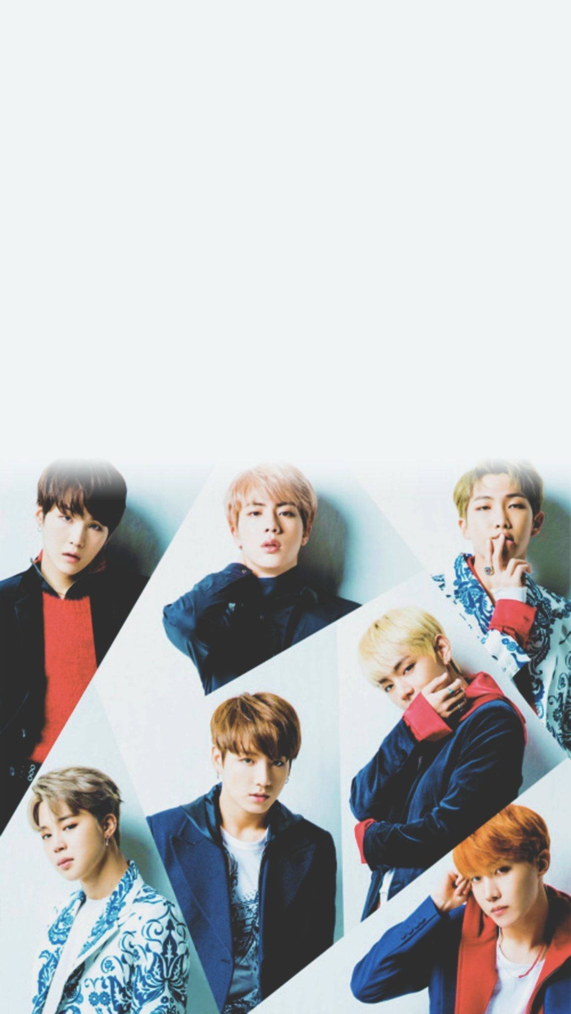 Красивый коллаж BTS для блокировки экрана телефона Обои